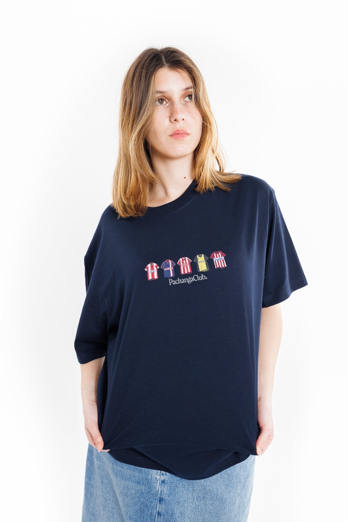 Camiseta Equipaciones Históricas Colchoneros - Azul Marino - Pachanga Club