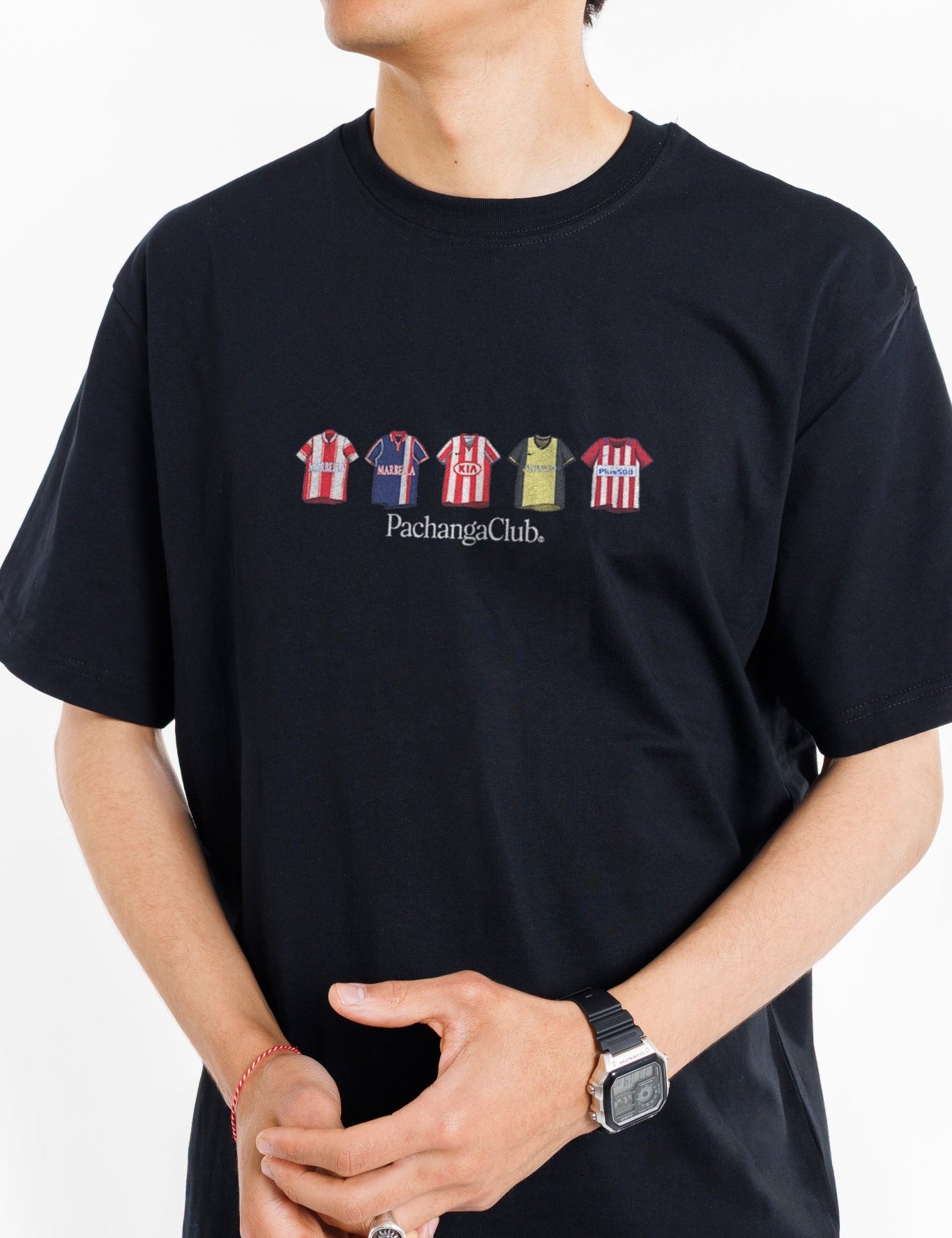 Camiseta Equipaciones Históricas Colchoneros - Negro - Pachanga Club