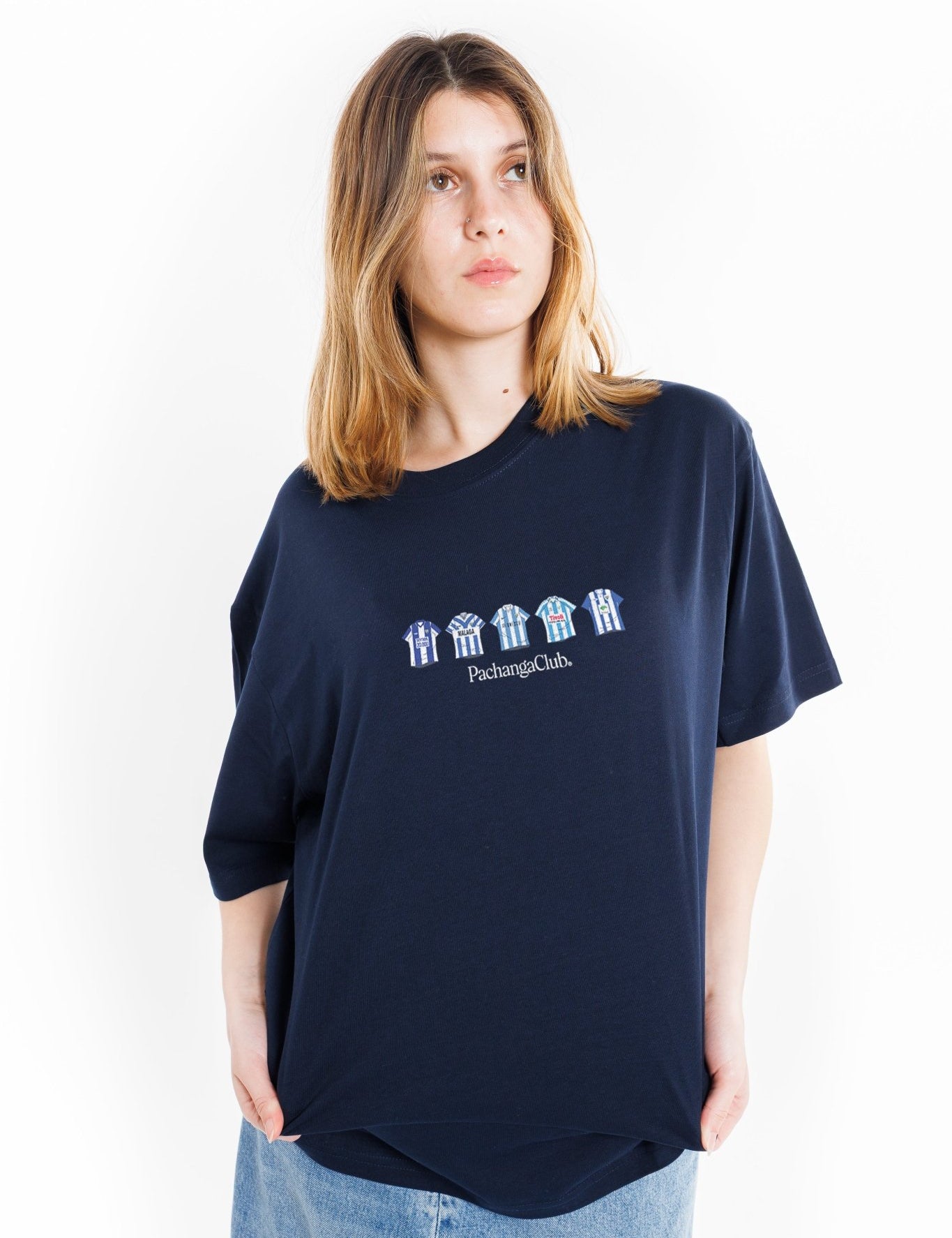Camiseta Equipaciones Históricas Malaguistas - Azul Marino - Pachanga Club