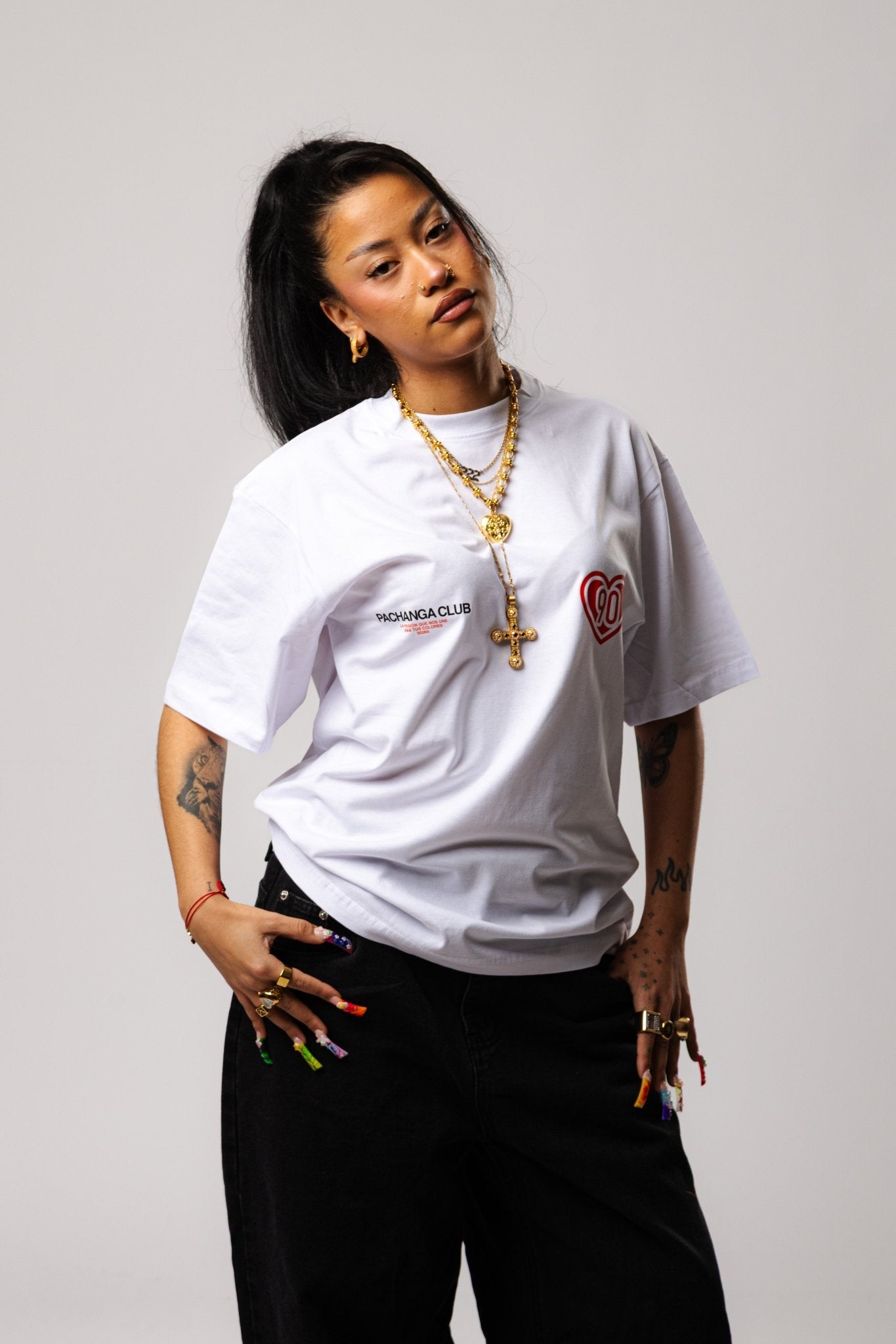 Camiseta "I love 90 minutes" - Blanco - Pachanga Club