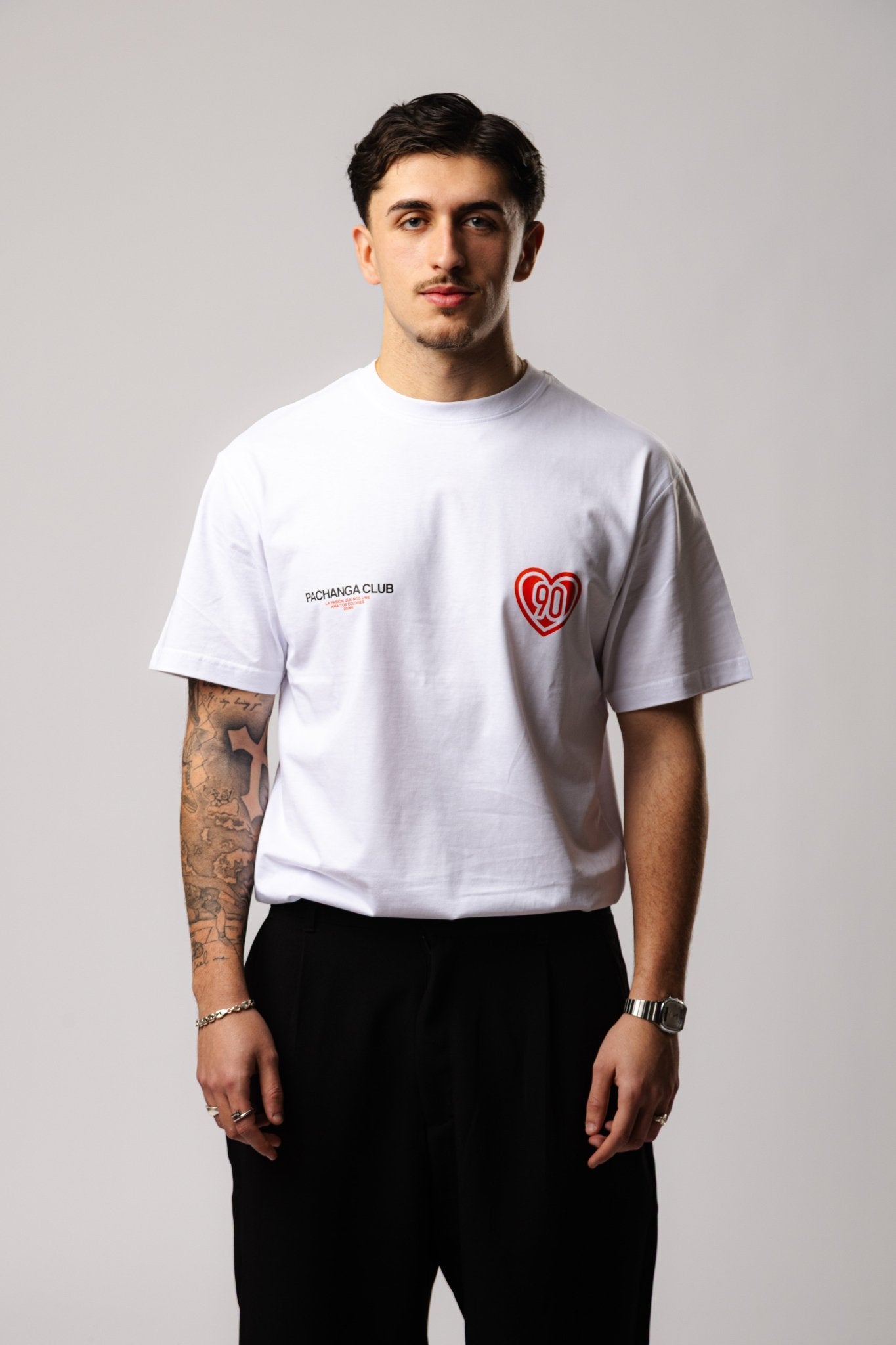 Camiseta "I love 90 minutes" - Blanco - Pachanga Club