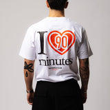 Camiseta "I love 90 minutes" - Blanco - Pachanga Club