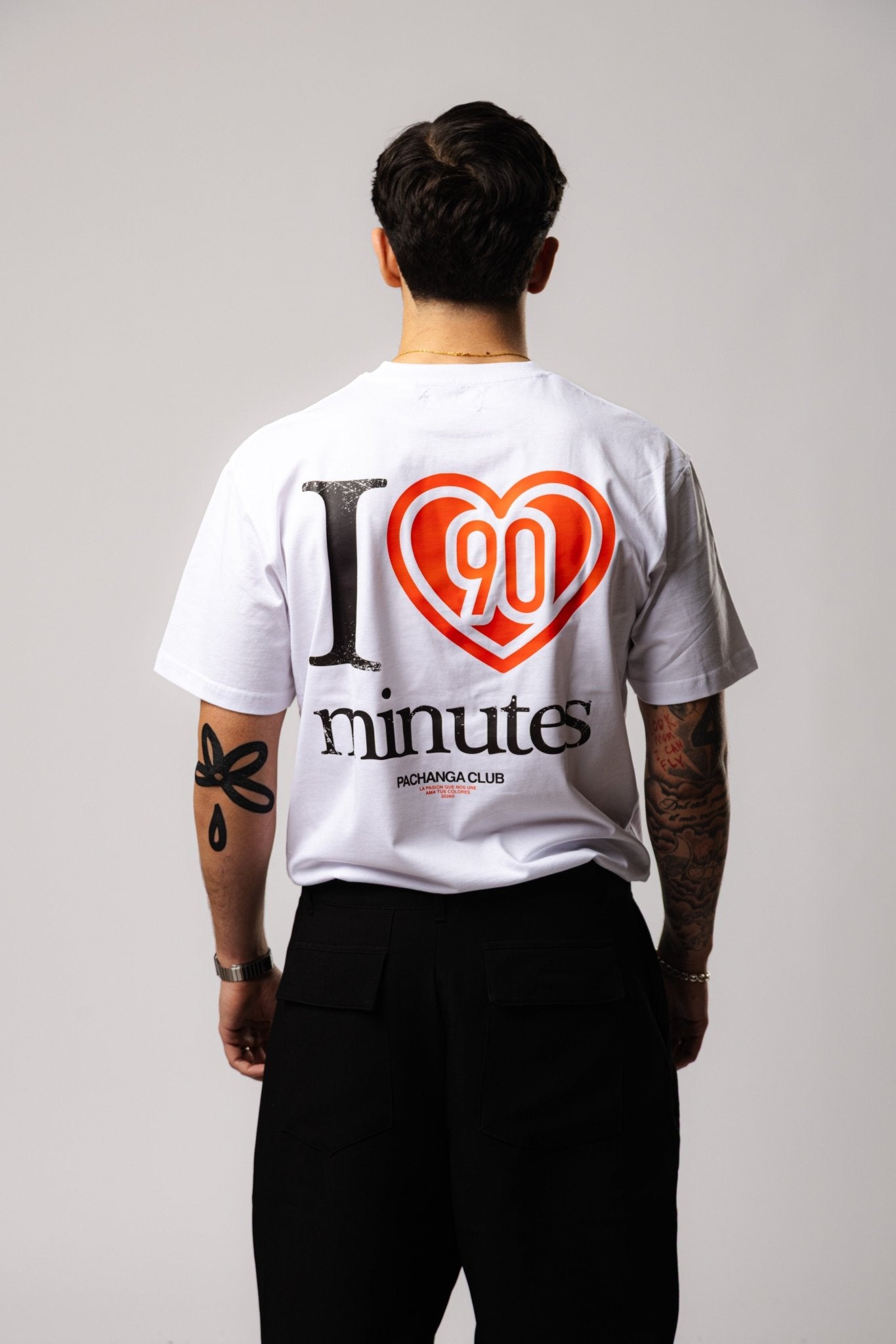 Camiseta "I love 90 minutes" - Blanco - Pachanga Club