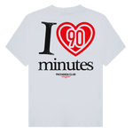 Camiseta "I love 90 minutes" - Blanco - Pachanga Club