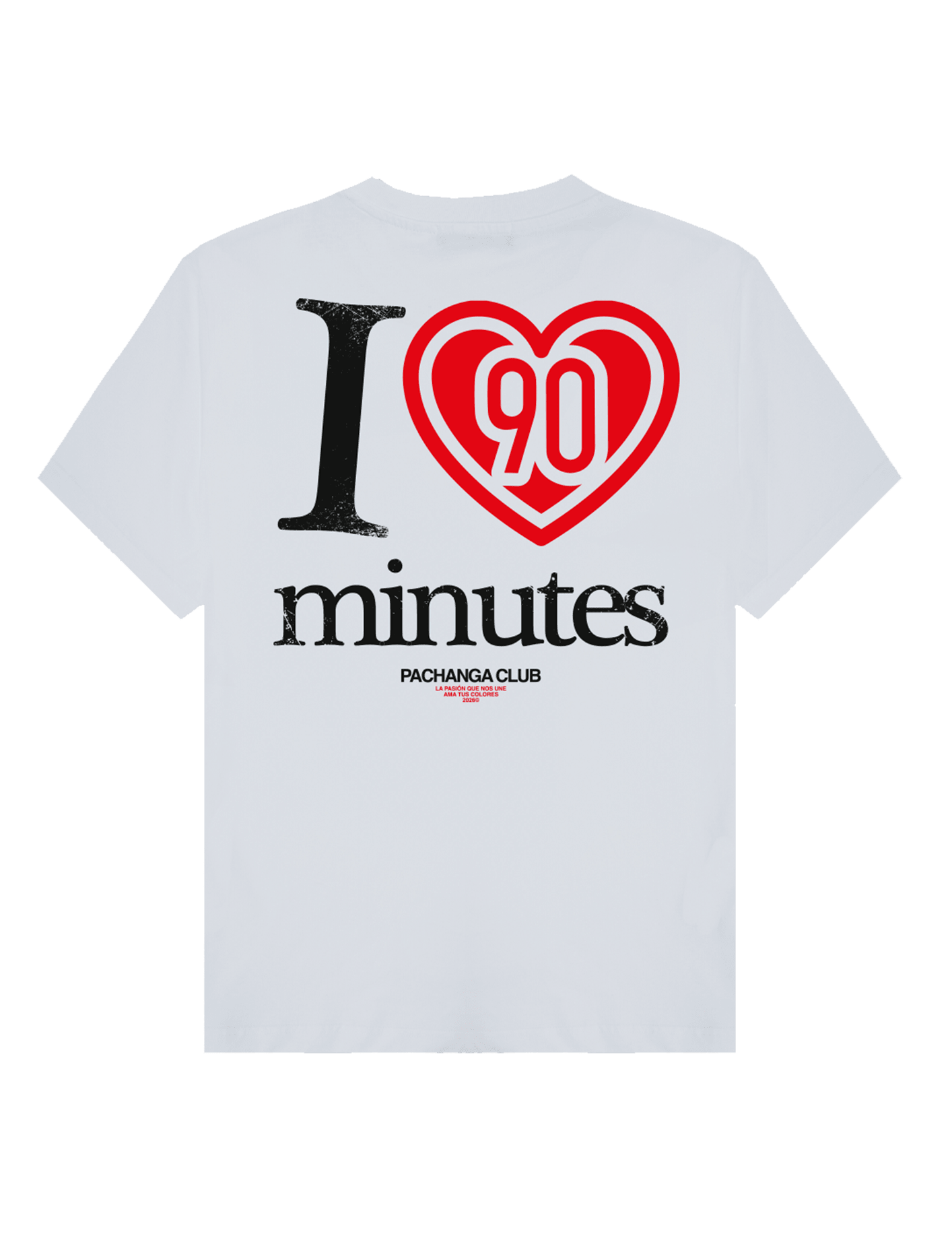 Camiseta "I love 90 minutes" - Blanco - Pachanga Club