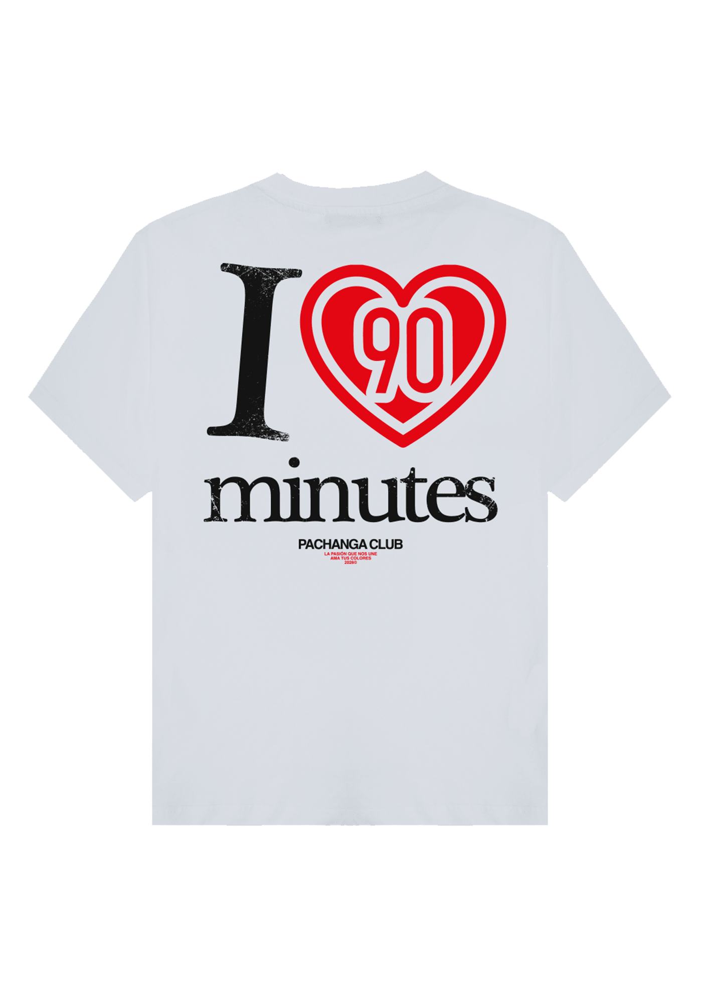 Camiseta "I love 90 minutes" - Blanco - Pachanga Club