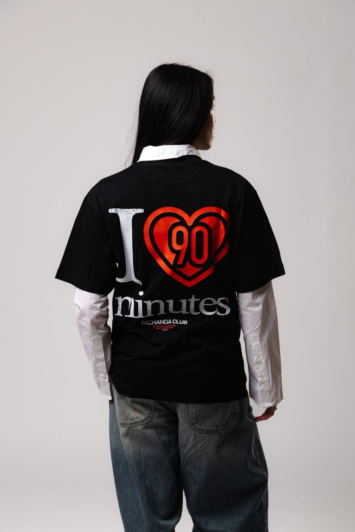 Camiseta "I love 90 minutes" - Negro - Pachanga Club