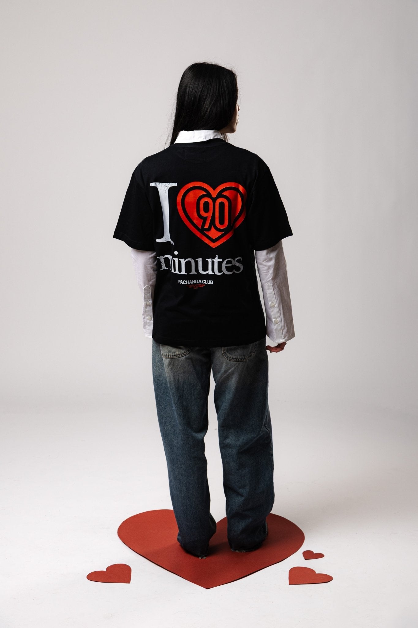 Camiseta "I love 90 minutes" - Negro - Pachanga Club