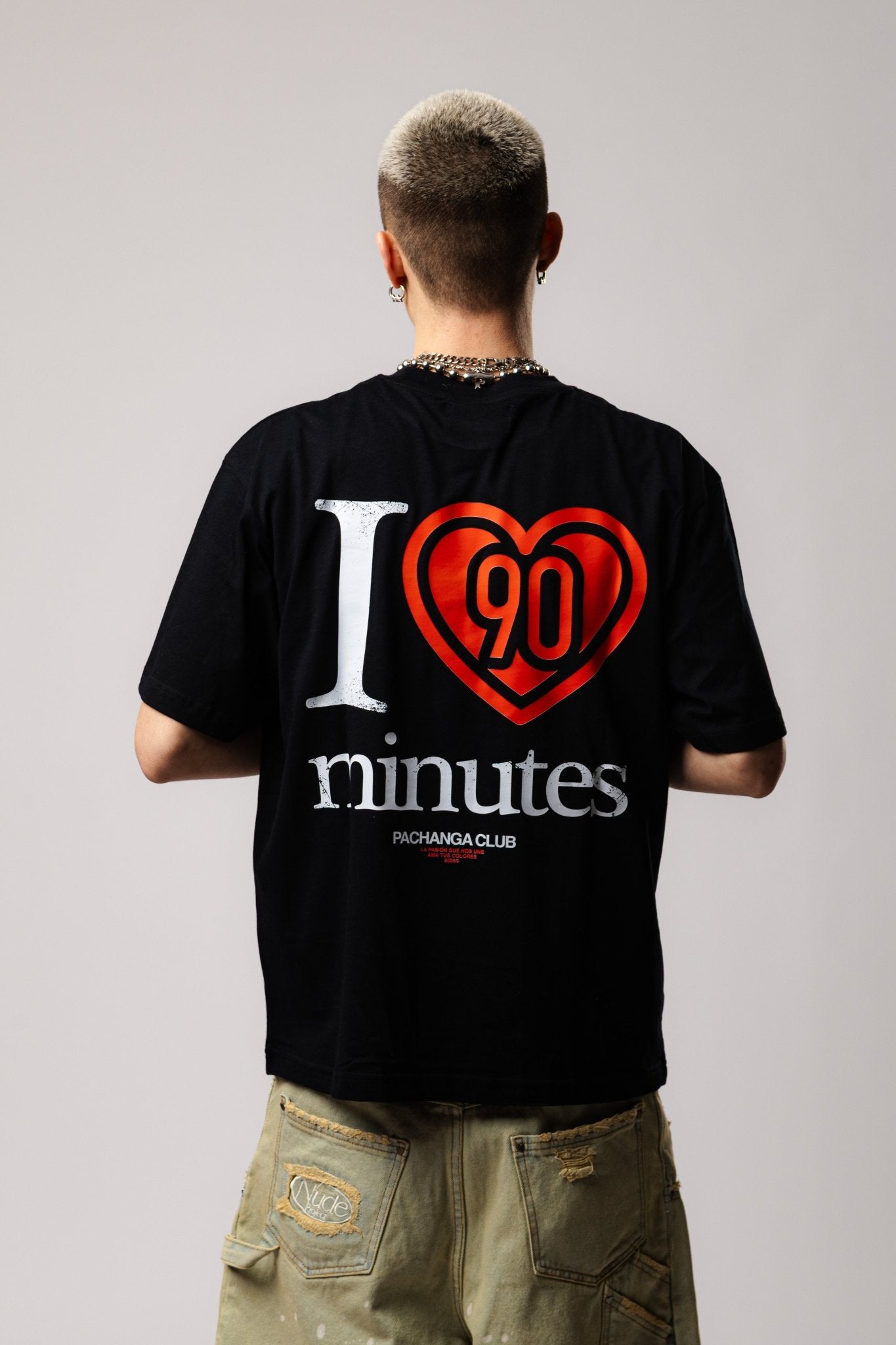Camiseta "I love 90 minutes" - Negro - Pachanga Club