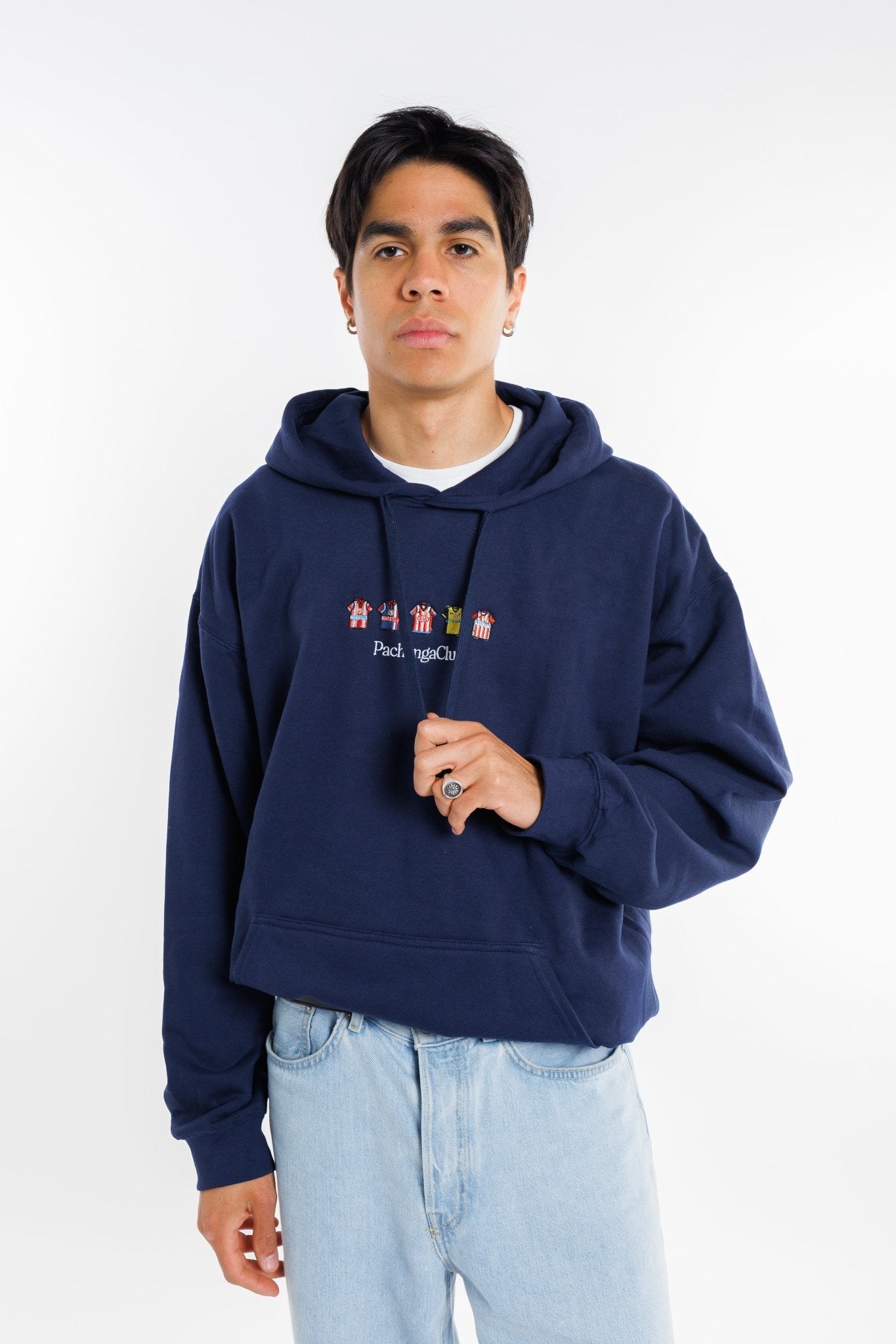Sudadera Equipaciones Históricas Colchoneros - Azul Marino - Pachanga Club