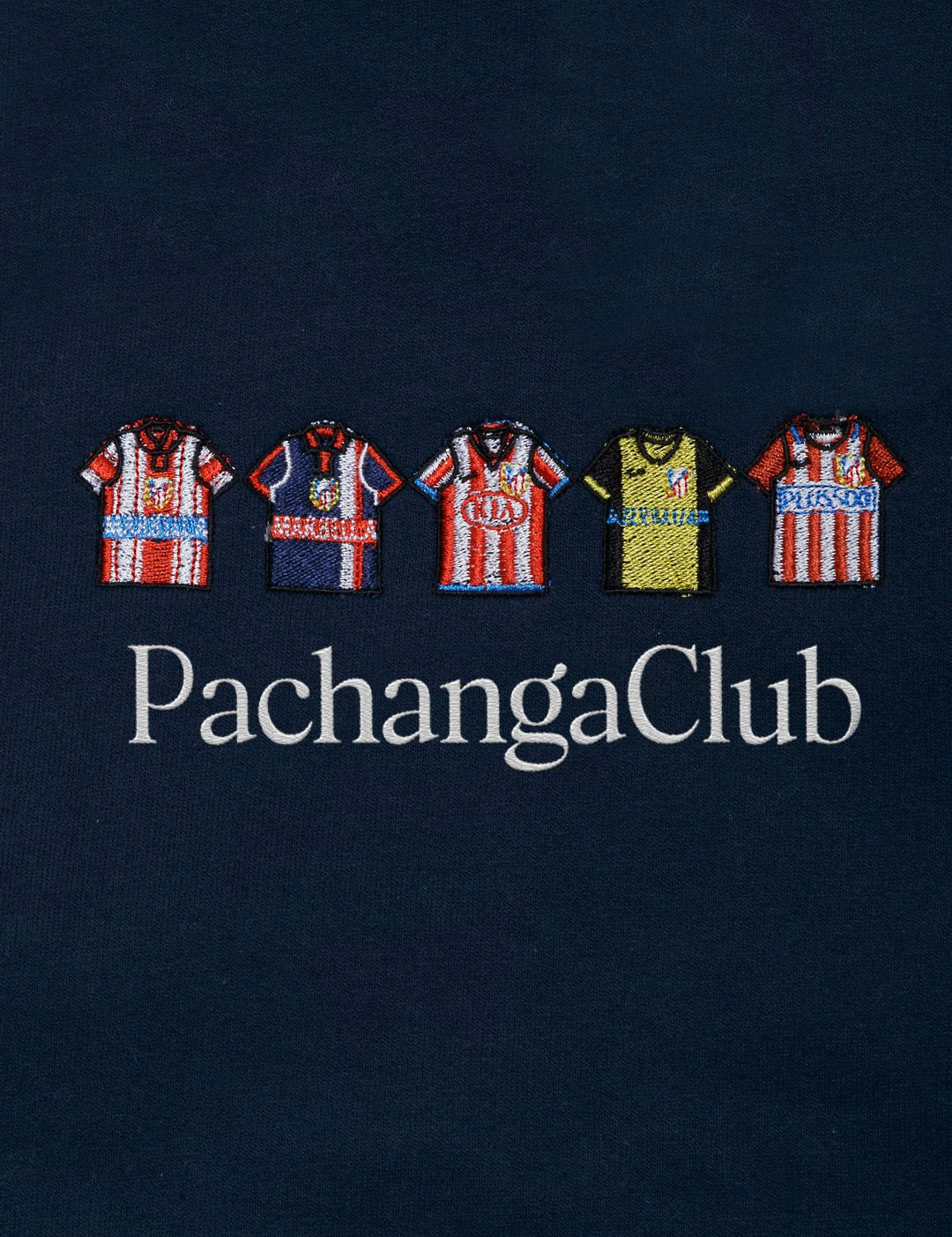 Sudadera Equipaciones Históricas Colchoneros - Azul Marino - Pachanga Club