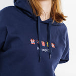 Sudadera Equipaciones Históricas Colchoneros - Azul Marino - Pachanga Club