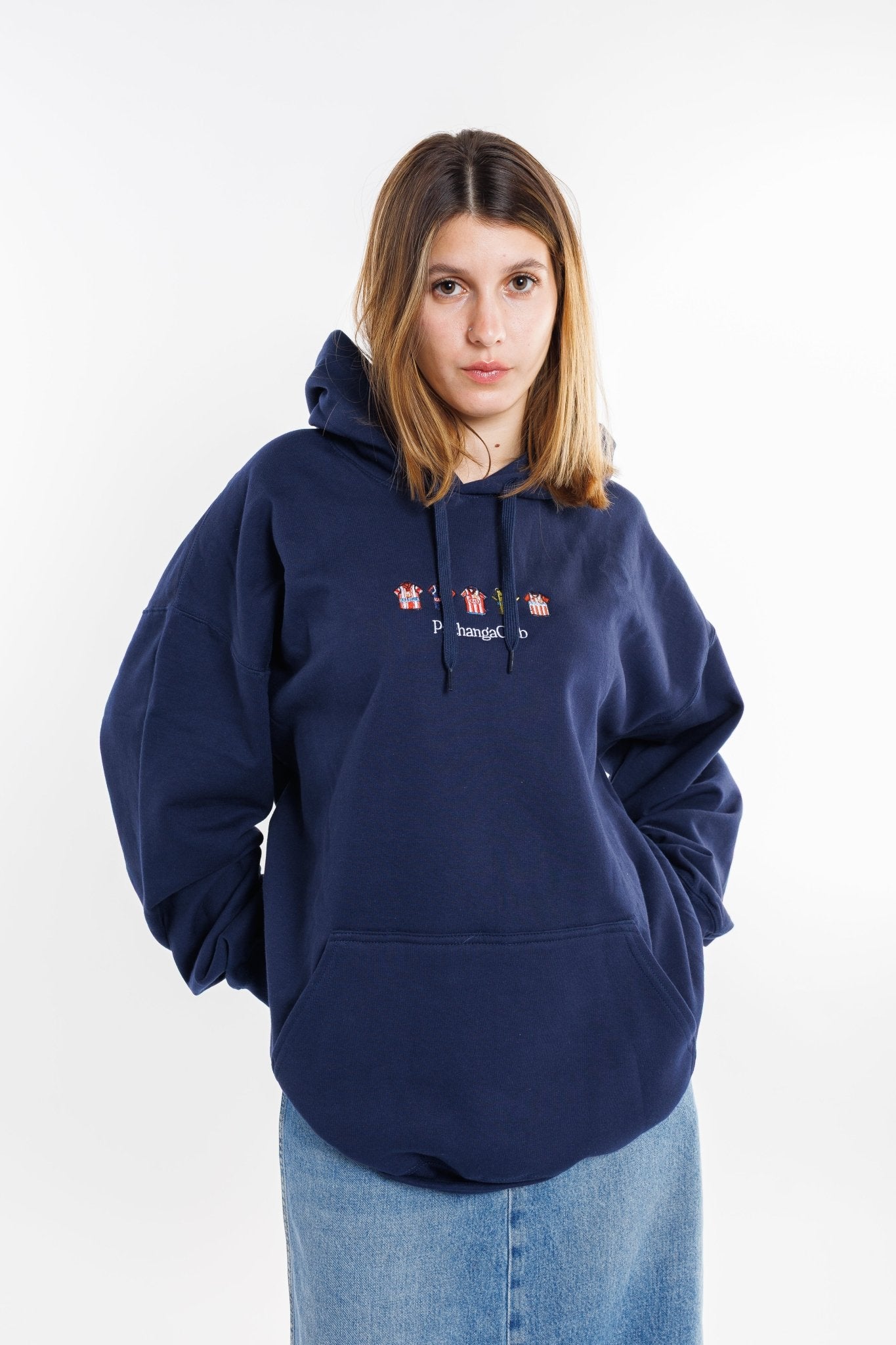 Sudadera Equipaciones Históricas Colchoneros - Azul Marino - Pachanga Club