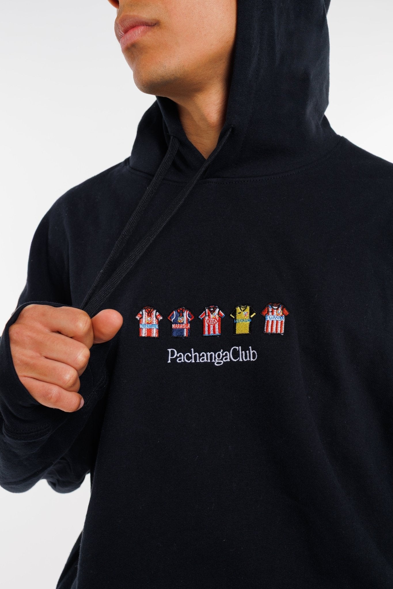 Sudadera Equipaciones Históricas Colchoneros - Negro - Pachanga Club