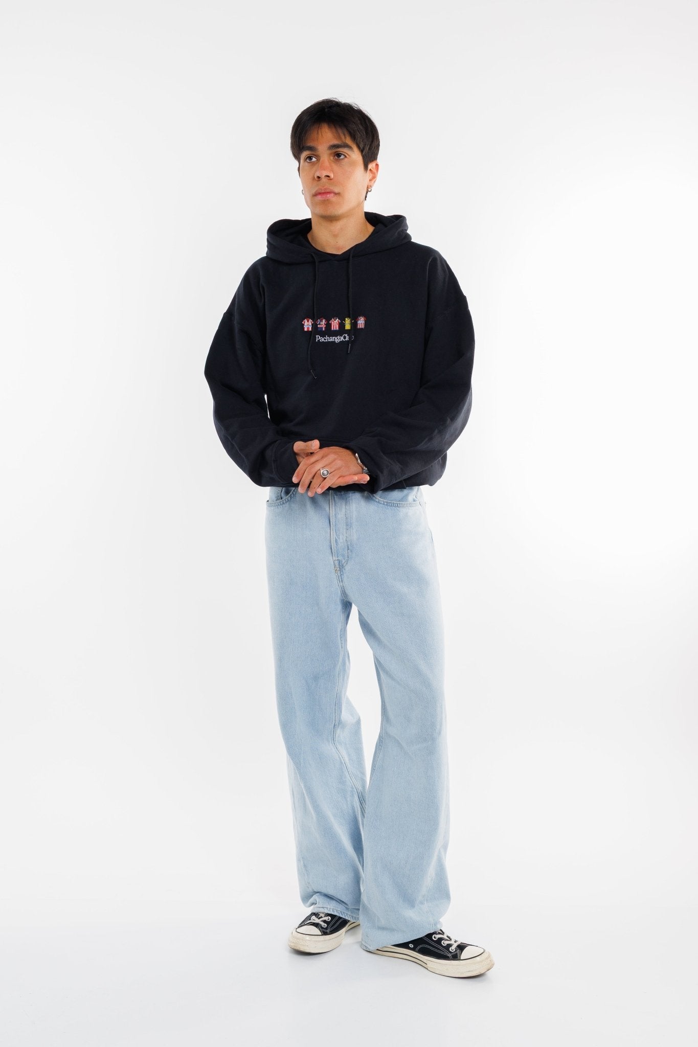 Sudadera Equipaciones Históricas Colchoneros - Negro - Pachanga Club