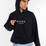 Sudadera Equipaciones Históricas Colchoneros - Negro - Pachanga Club
