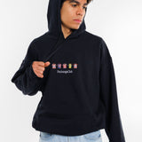 Sudadera Equipaciones Históricas Colchoneros - Negro - Pachanga Club