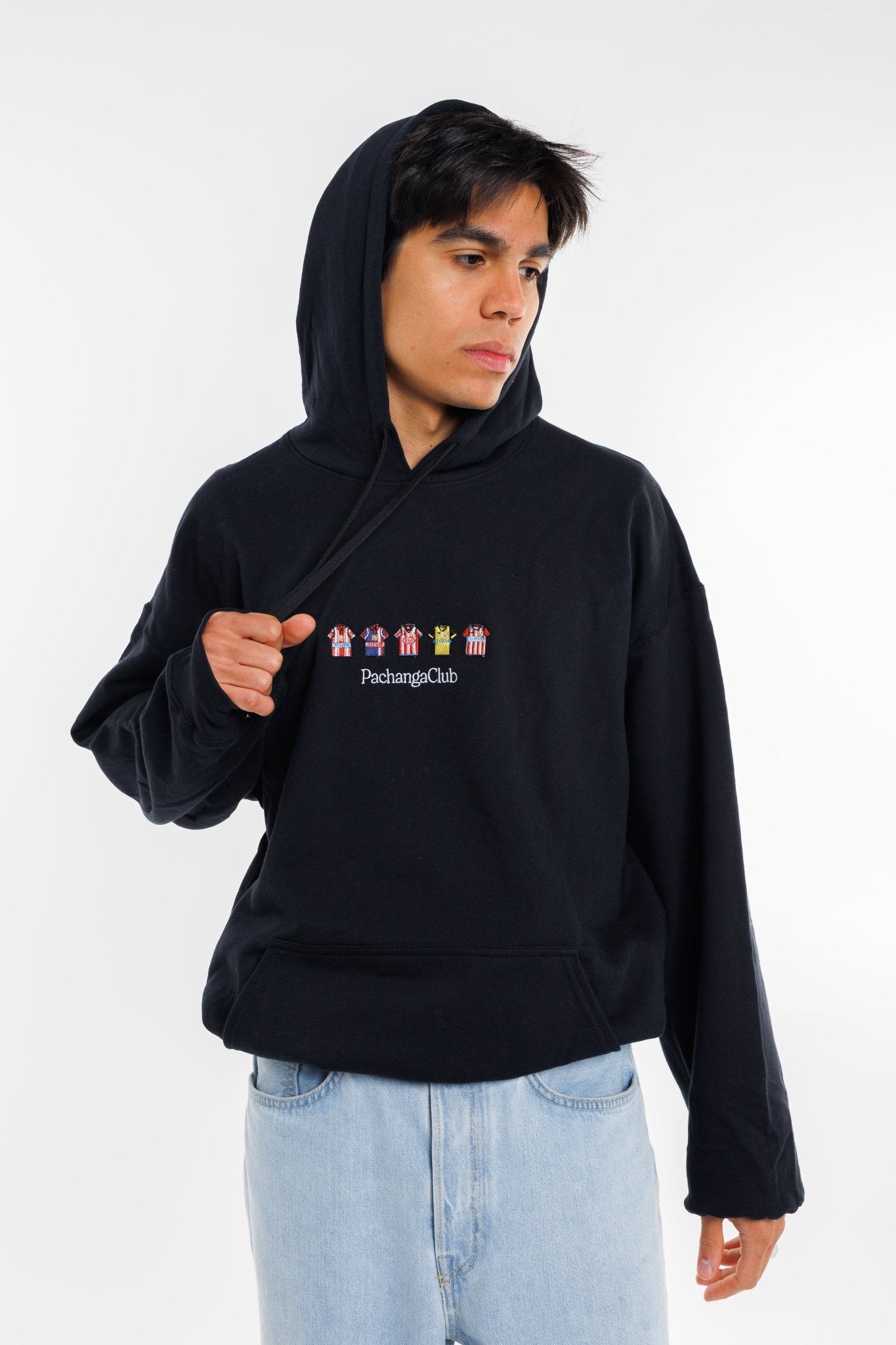 Sudadera Equipaciones Históricas Colchoneros - Negro - Pachanga Club