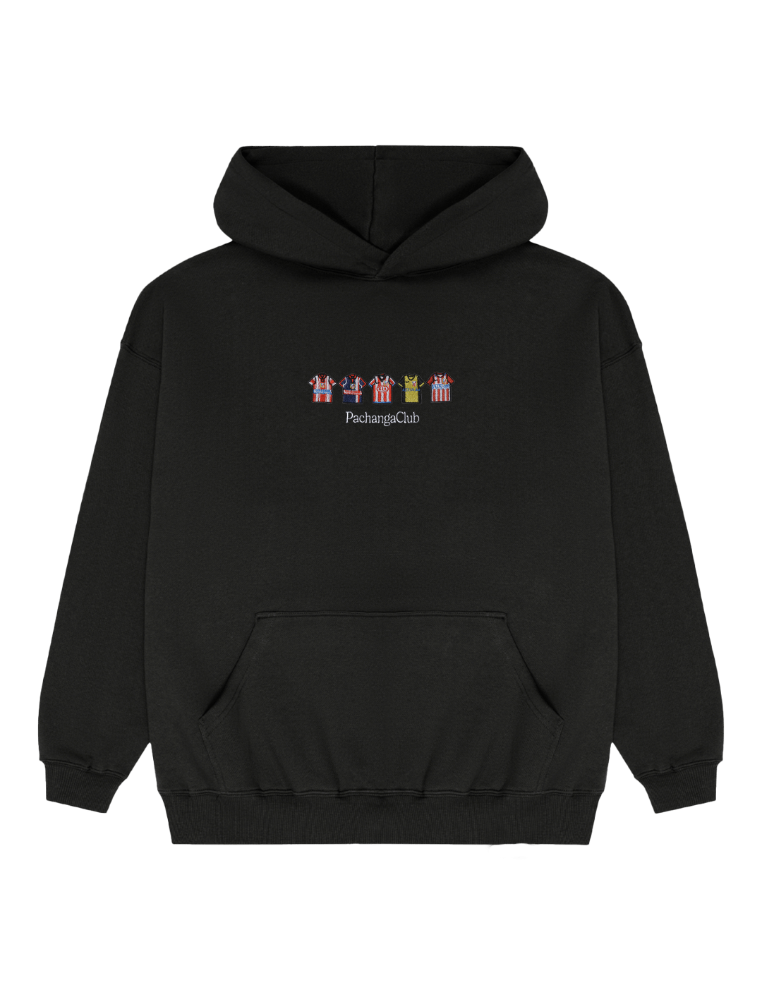 Sudadera Equipaciones Históricas Colchoneros - Negro - Pachanga Club