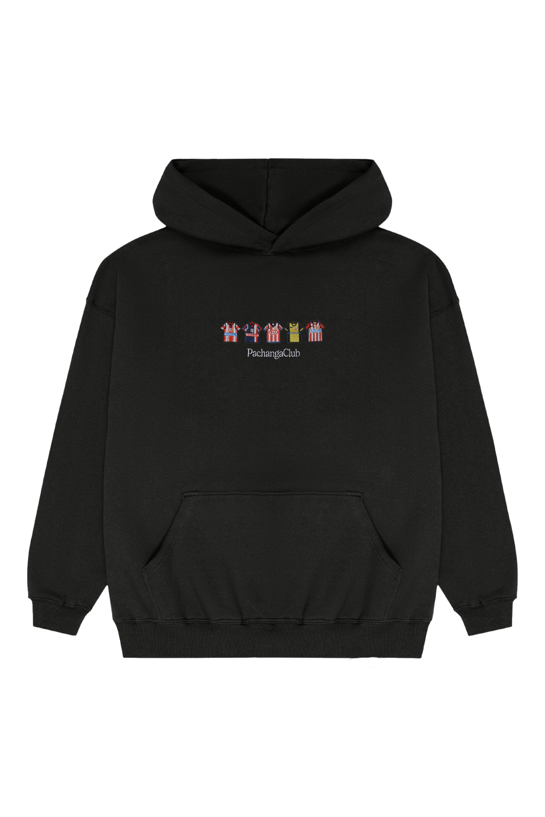 Sudadera Equipaciones Históricas Colchoneros - Negro - Pachanga Club