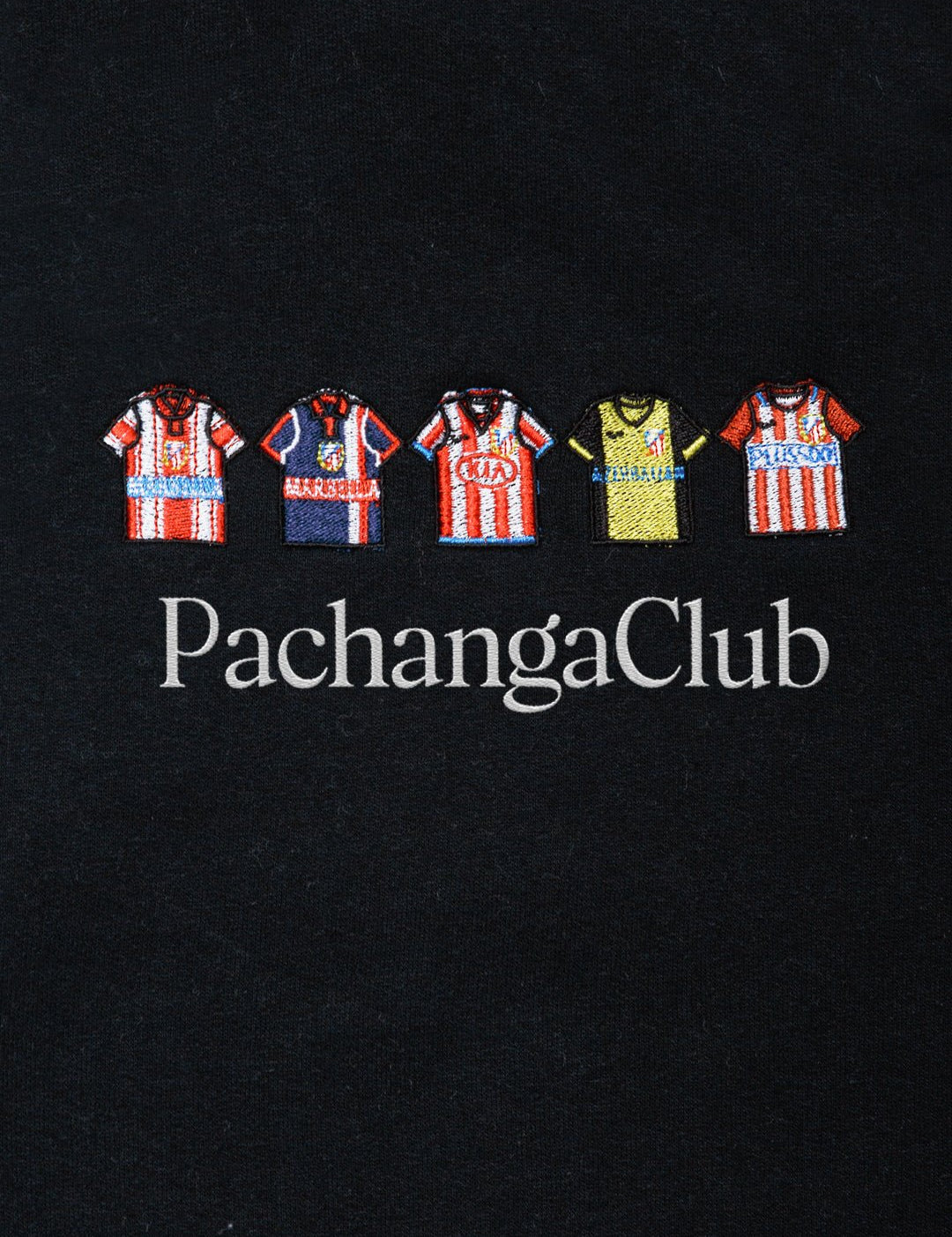 Sudadera Equipaciones Históricas Colchoneros - Negro - Pachanga Club