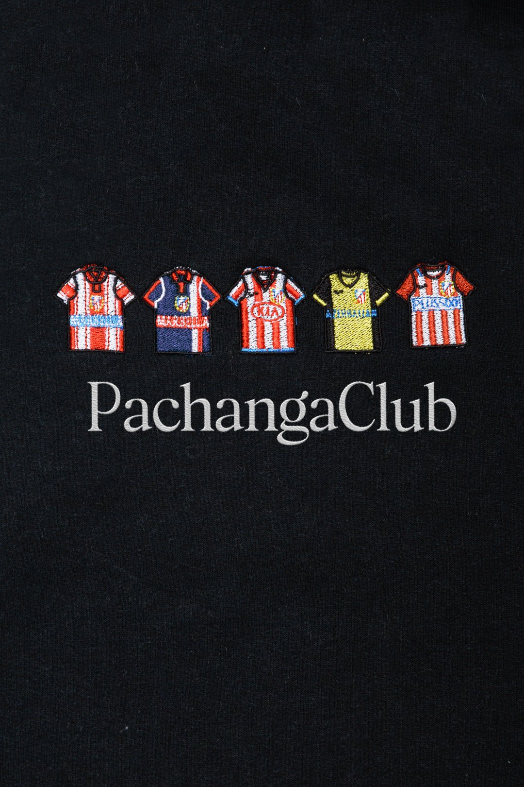 Sudadera Equipaciones Históricas Colchoneros - Negro - Pachanga Club