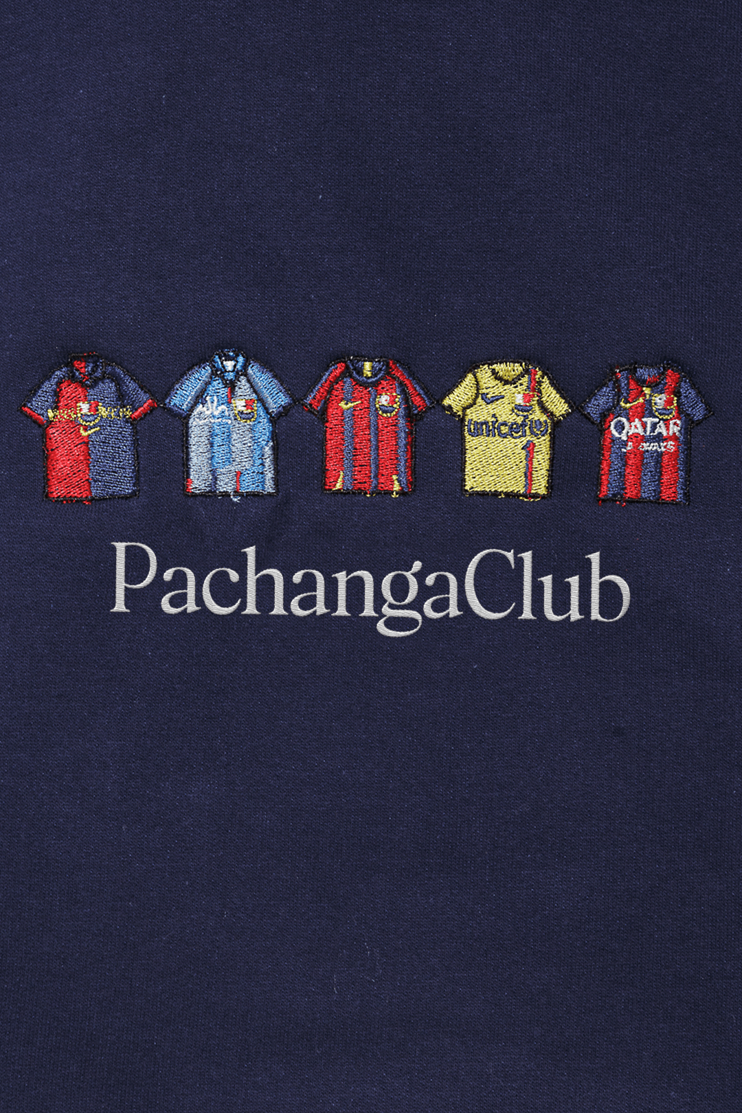 Sudadera Equipaciones Históricas Culés - Azul Marino - Pachanga Club