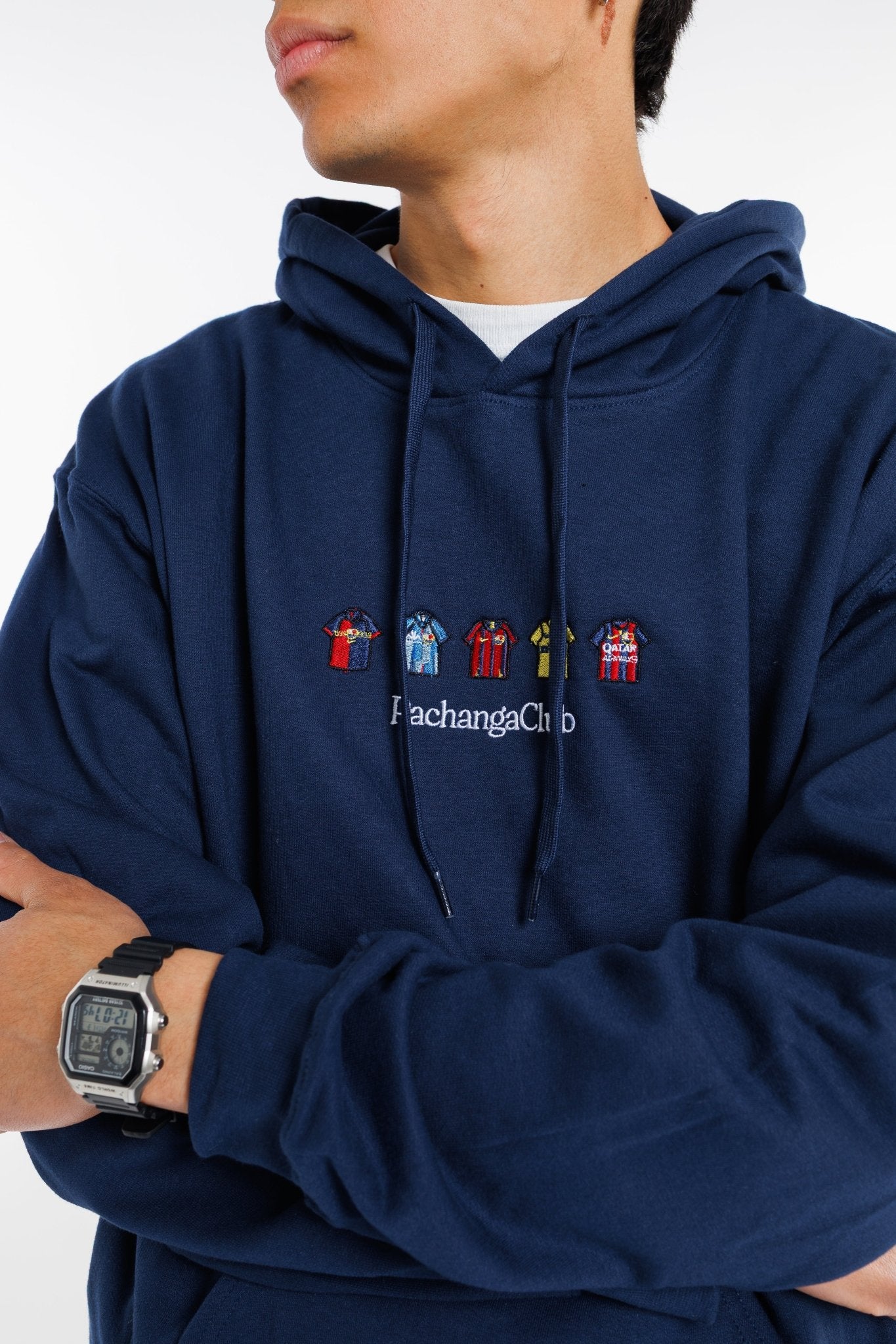 Sudadera Equipaciones Históricas Culés - Azul Marino - Pachanga Club