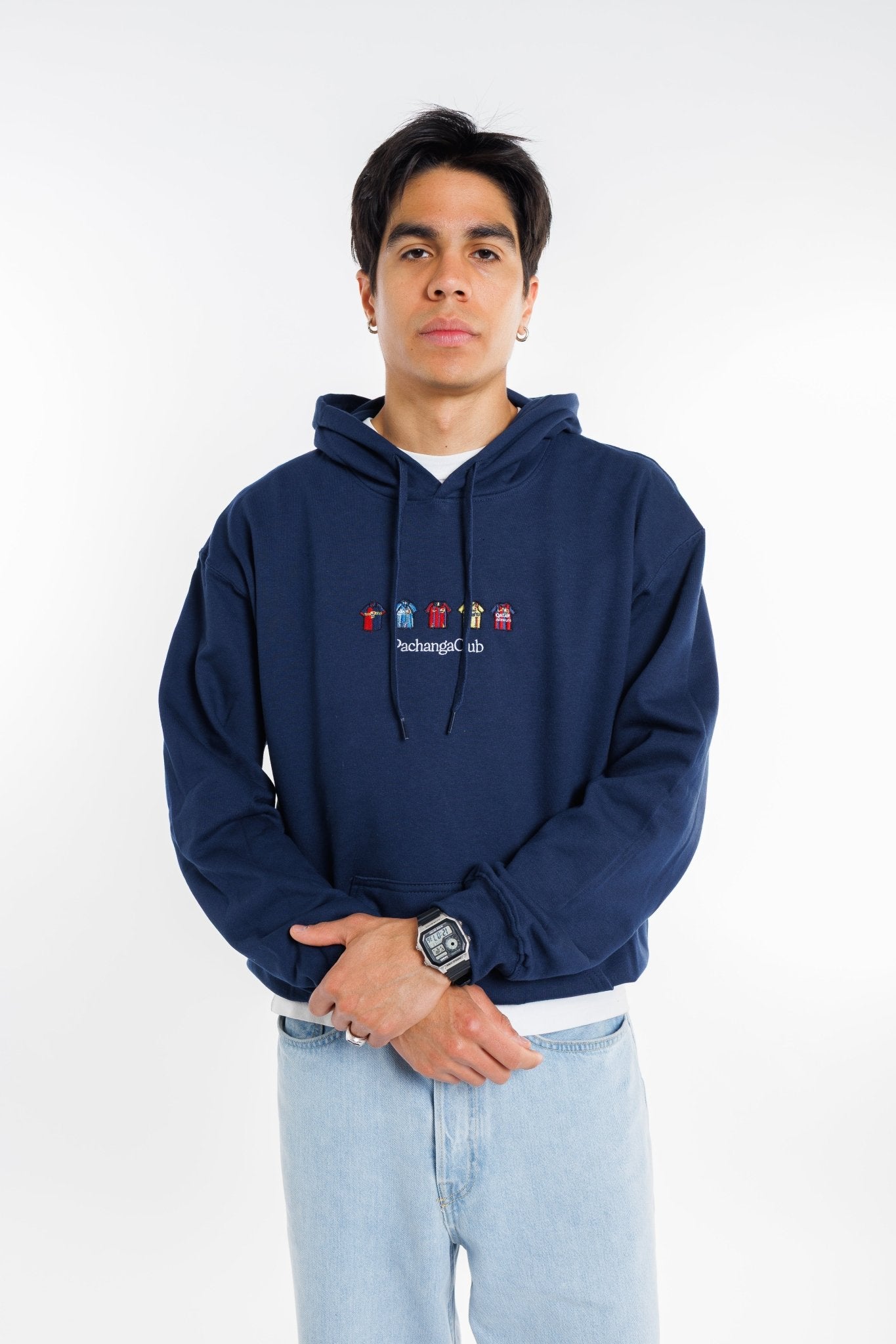 Sudadera Equipaciones Históricas Culés - Azul Marino - Pachanga Club