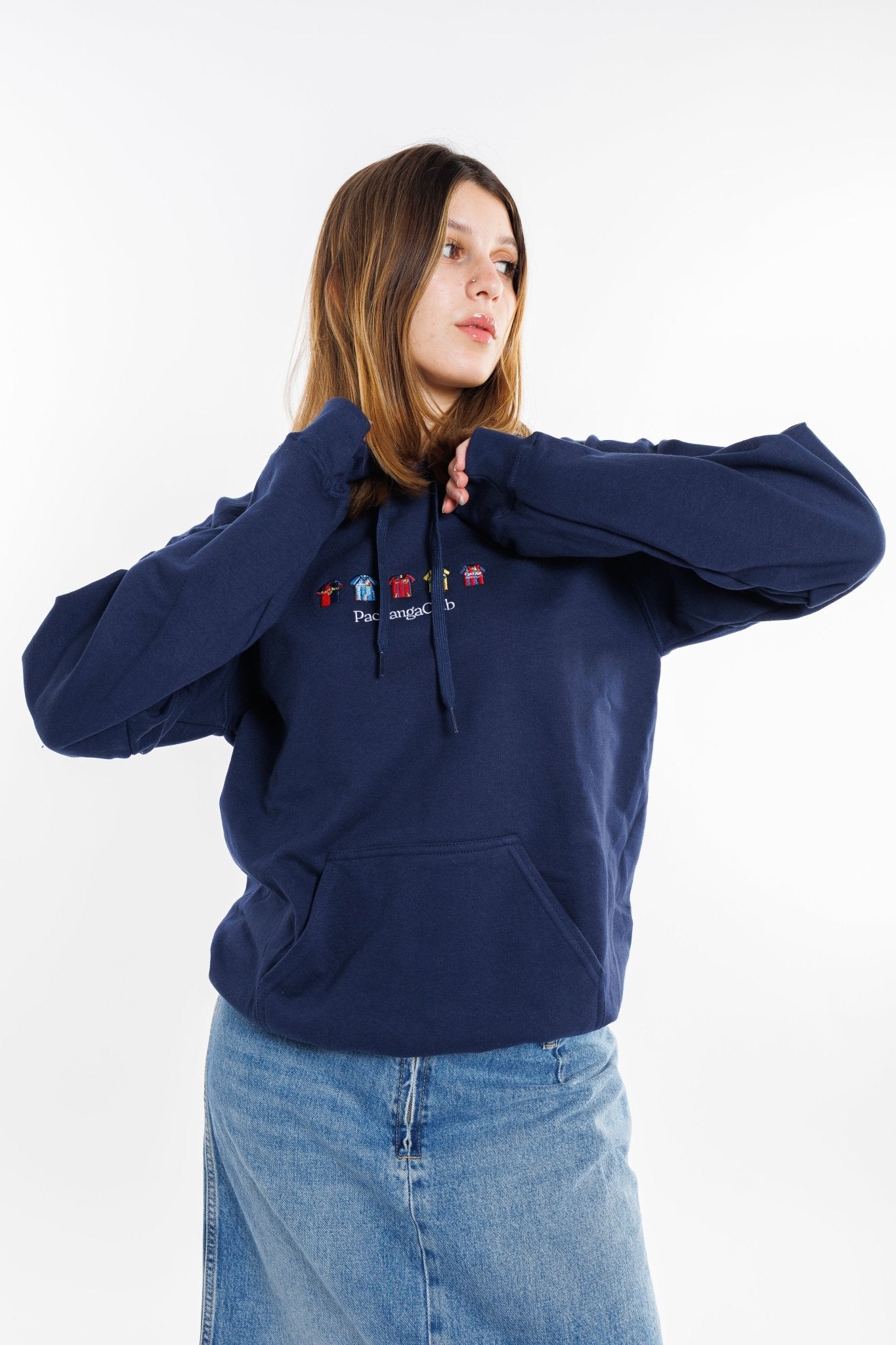 Sudadera Equipaciones Históricas Culés - Azul Marino - Pachanga Club