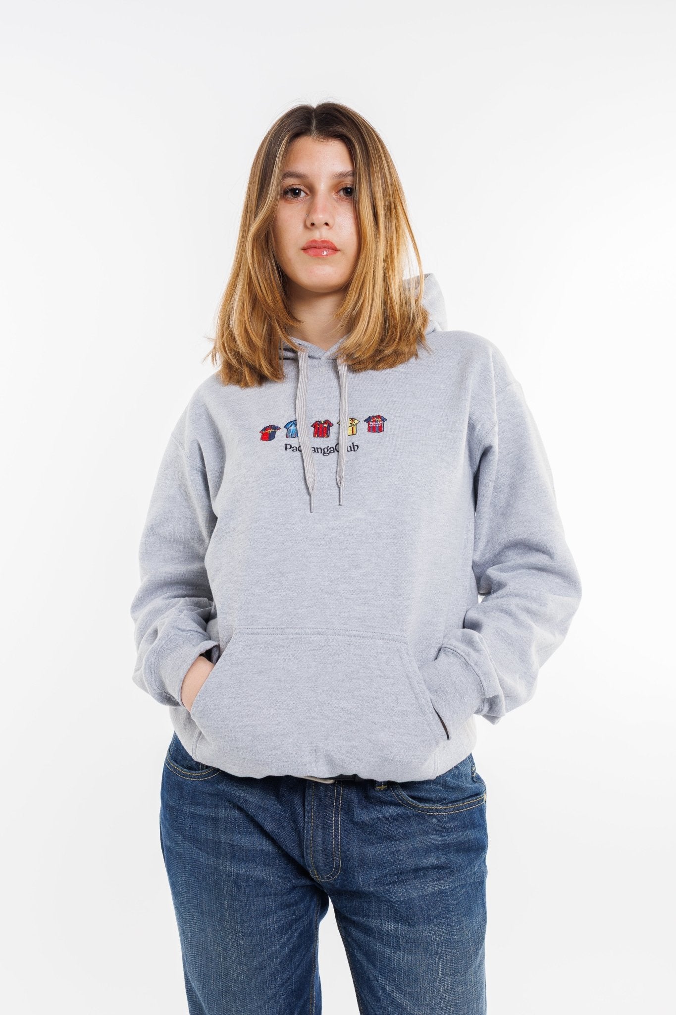 Sudadera Equipaciones Históricas Culés - Gris - Pachanga Club