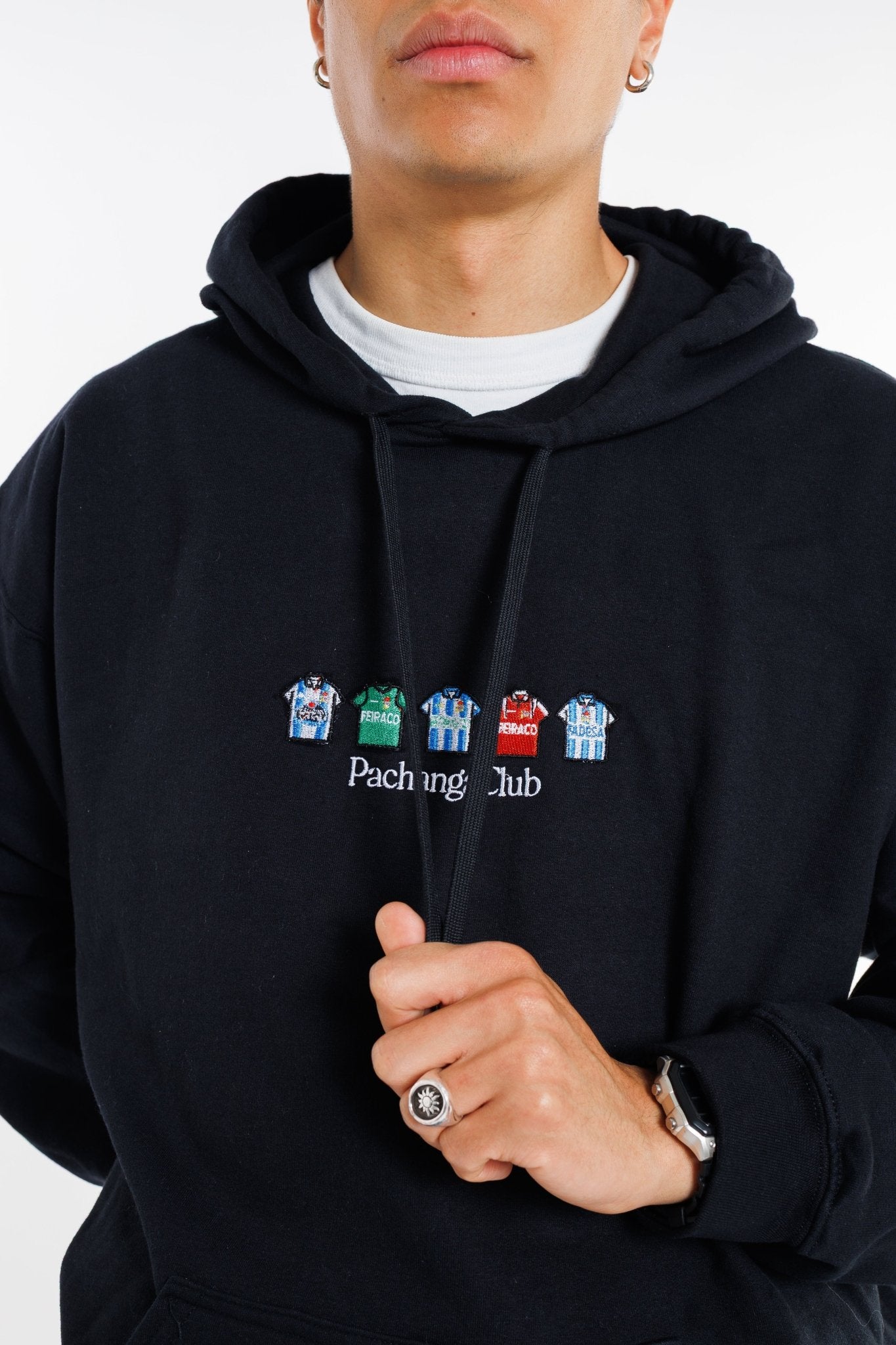Sudadera Equipaciones Históricas Deportivistas - Negro - Pachanga Club