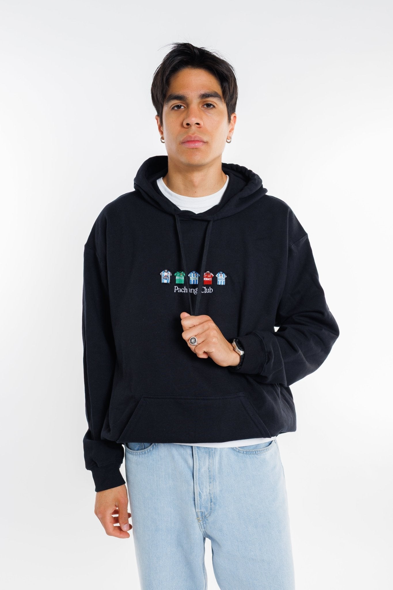 Sudadera Equipaciones Históricas Deportivistas - Negro - Pachanga Club