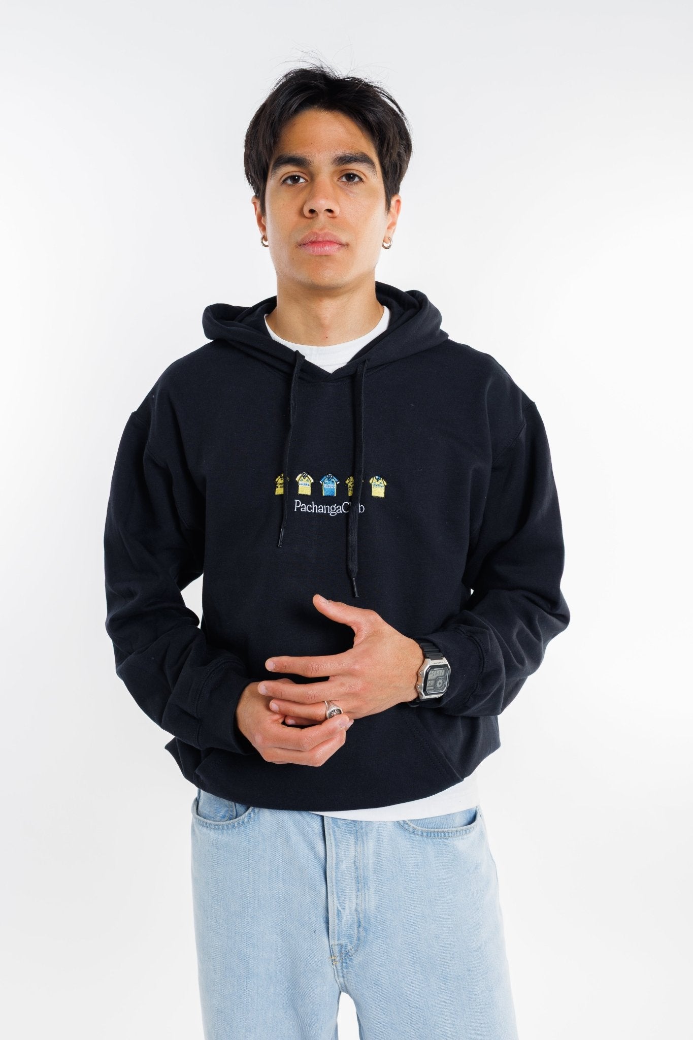 Sudadera Equipaciones Históricas Groguets - Negro - Pachanga Club
