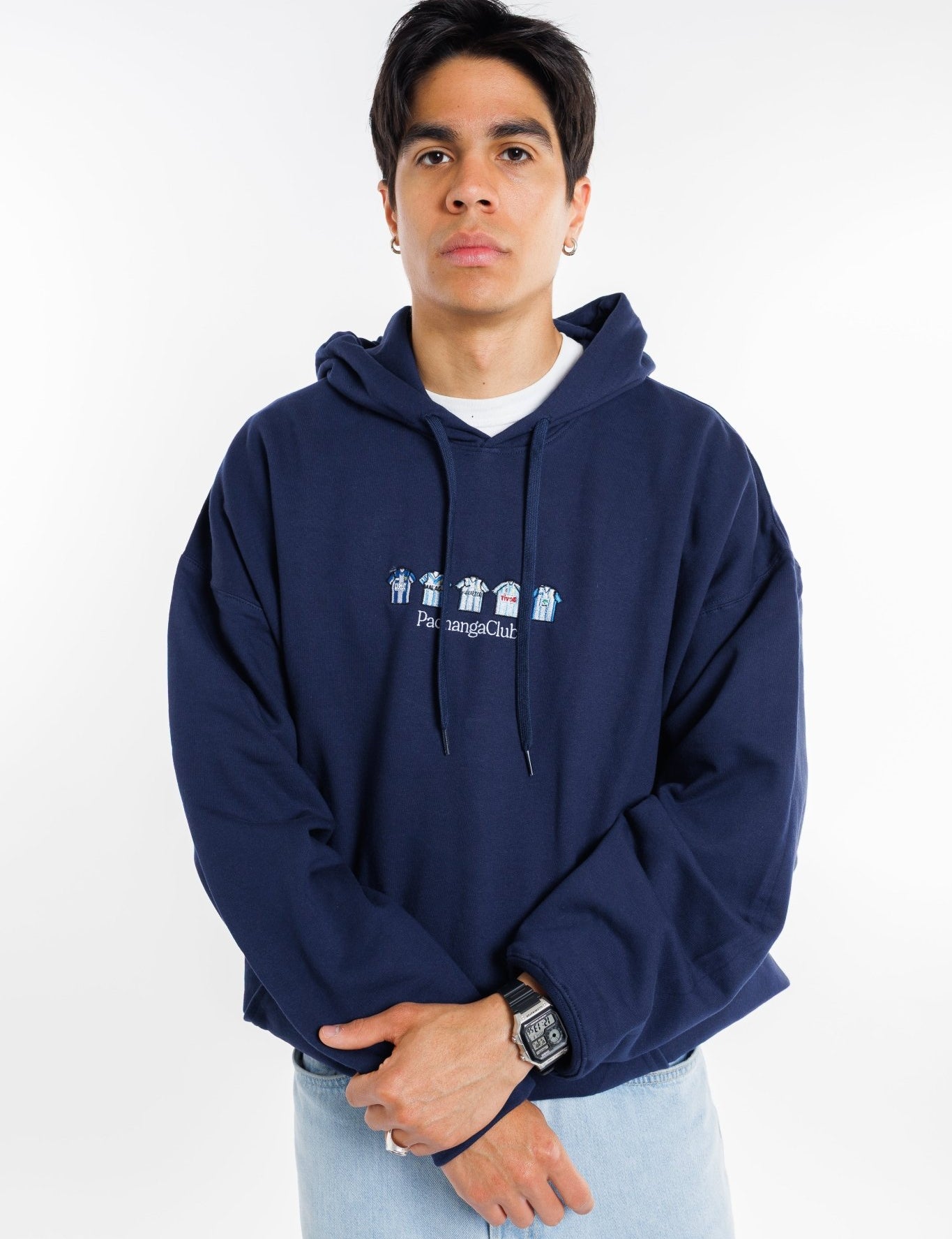Sudadera Equipaciones Históricas Malaguistas - Azul Marino - Pachanga Club