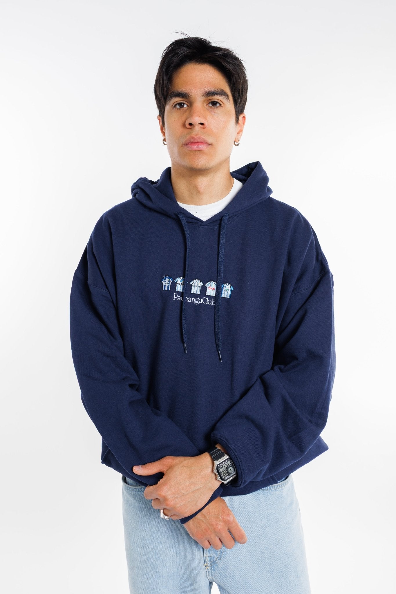Sudadera Equipaciones Históricas Malaguistas - Azul Marino - Pachanga Club