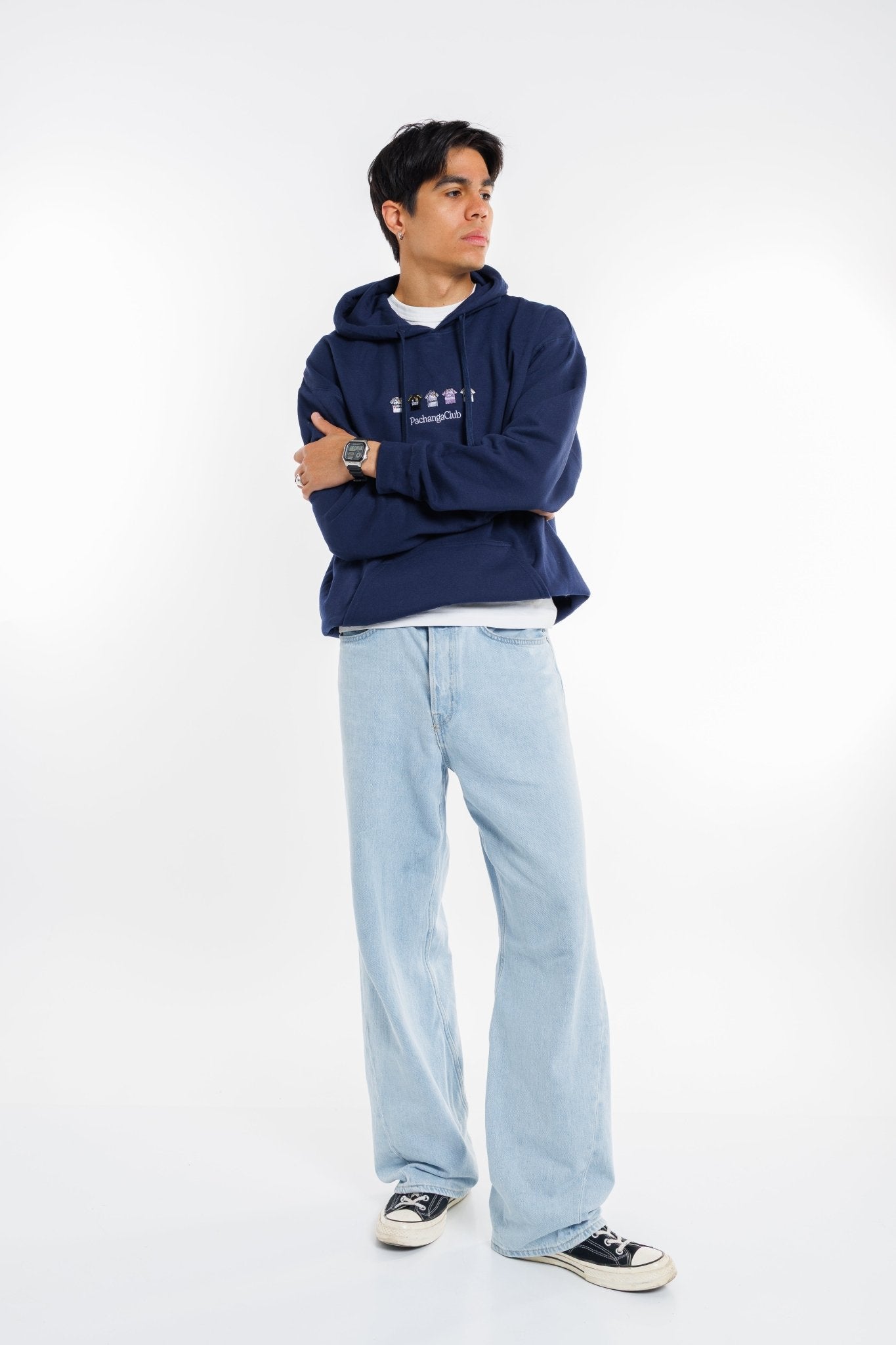 Sudadera Equipaciones Históricas Merengues - Azul Marino - Pachanga Club