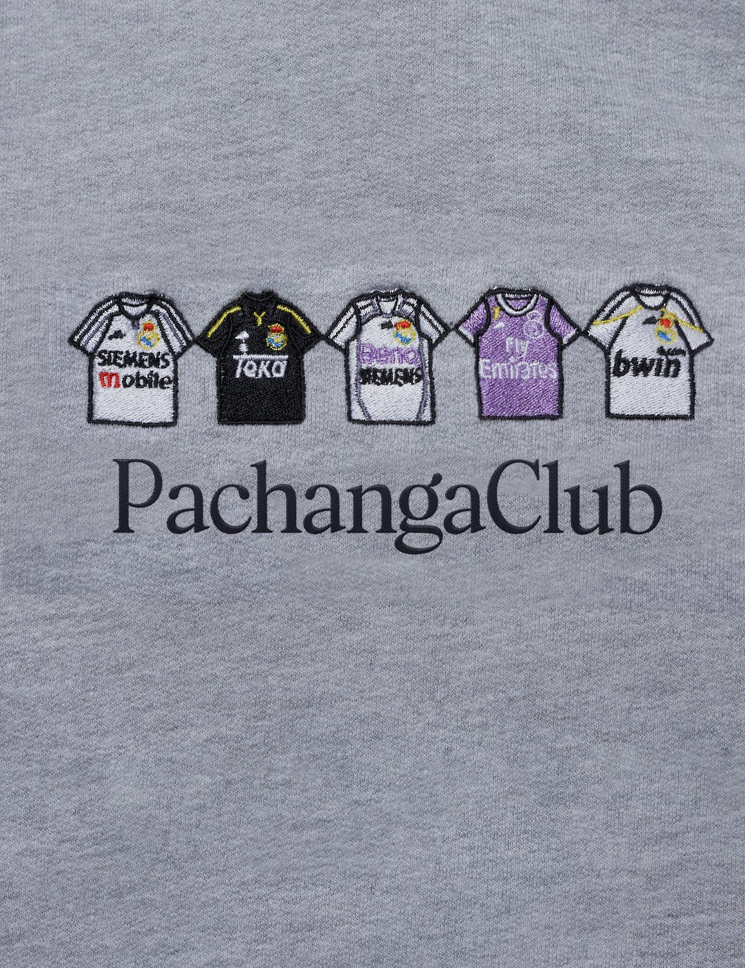 Sudadera Equipaciones Históricas Merengues - Gris - Pachanga Club