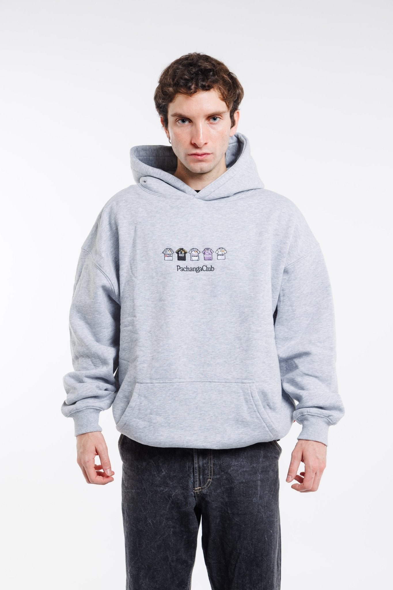 Sudadera Equipaciones Históricas Merengues - Gris - Pachanga Club