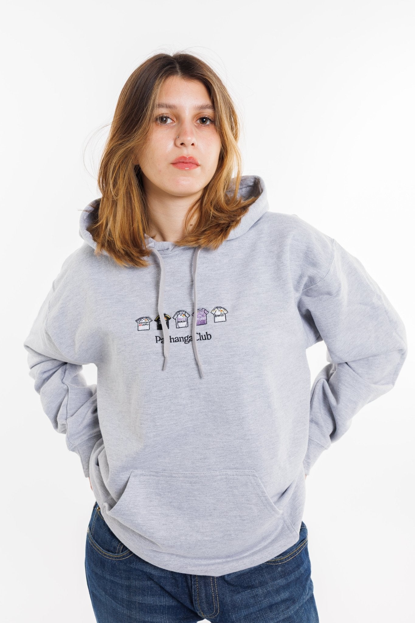 Sudadera Equipaciones Históricas Merengues - Gris - Pachanga Club