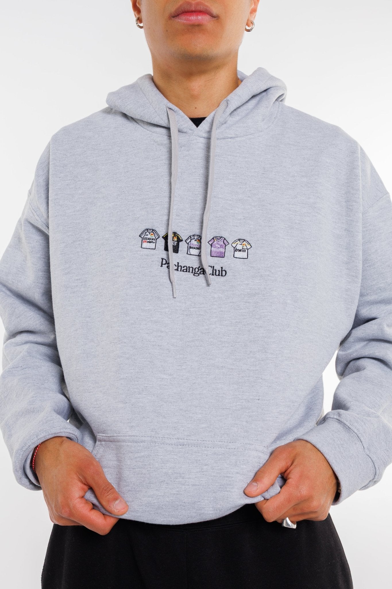 Sudadera Equipaciones Históricas Merengues - Gris - Pachanga Club