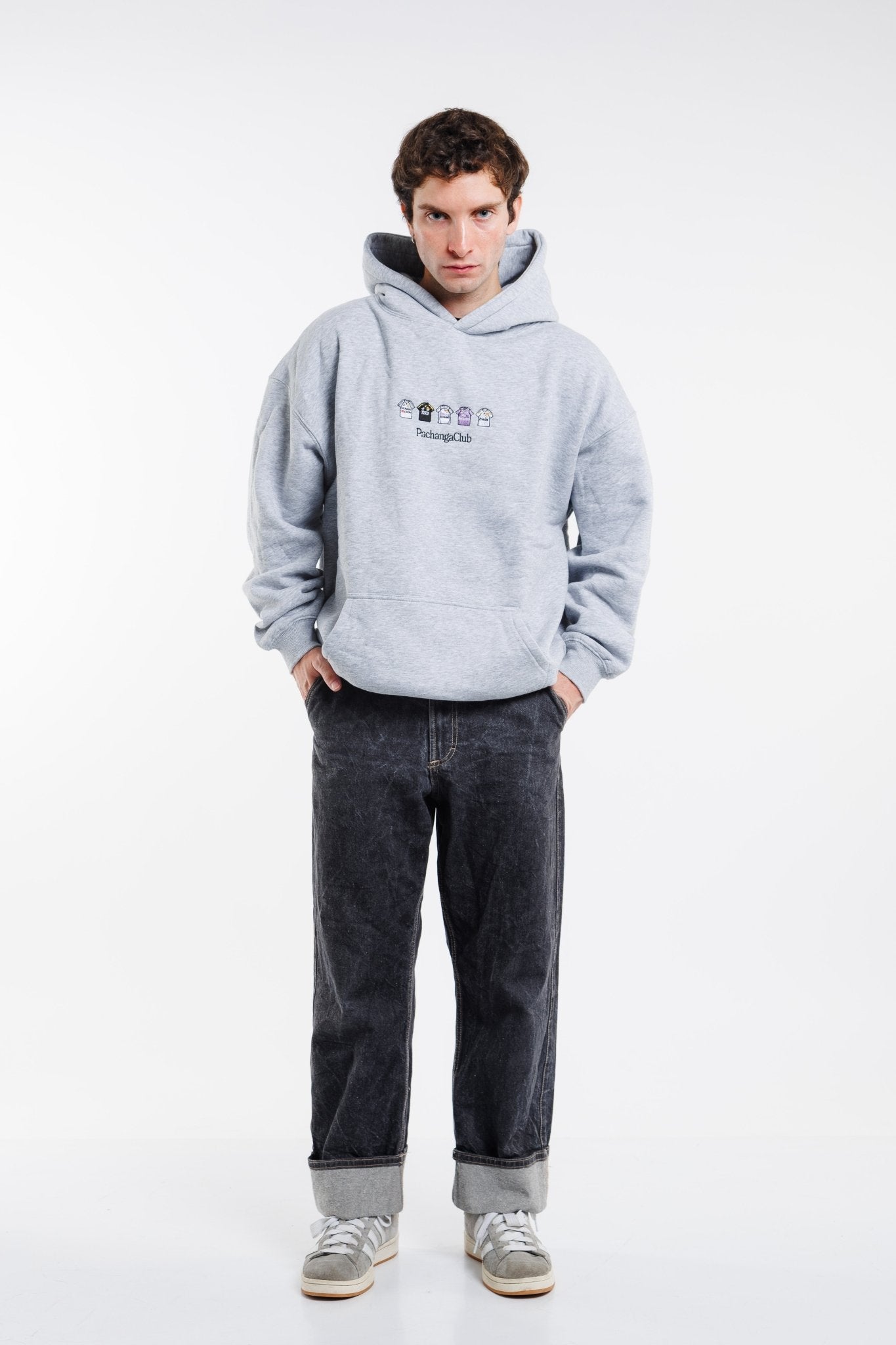 Sudadera Equipaciones Históricas Merengues - Gris - Pachanga Club