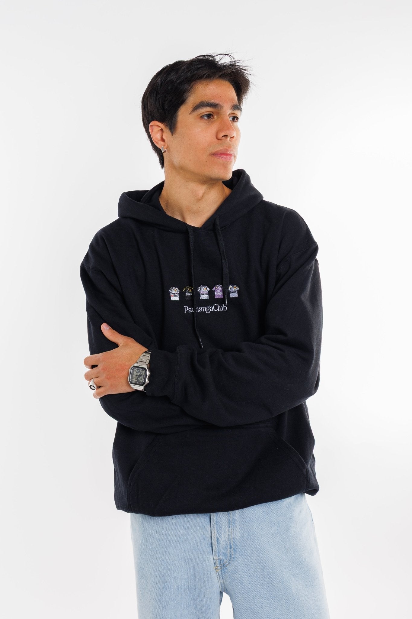 Sudadera Equipaciones Históricas Merengues - Negro - Pachanga Club