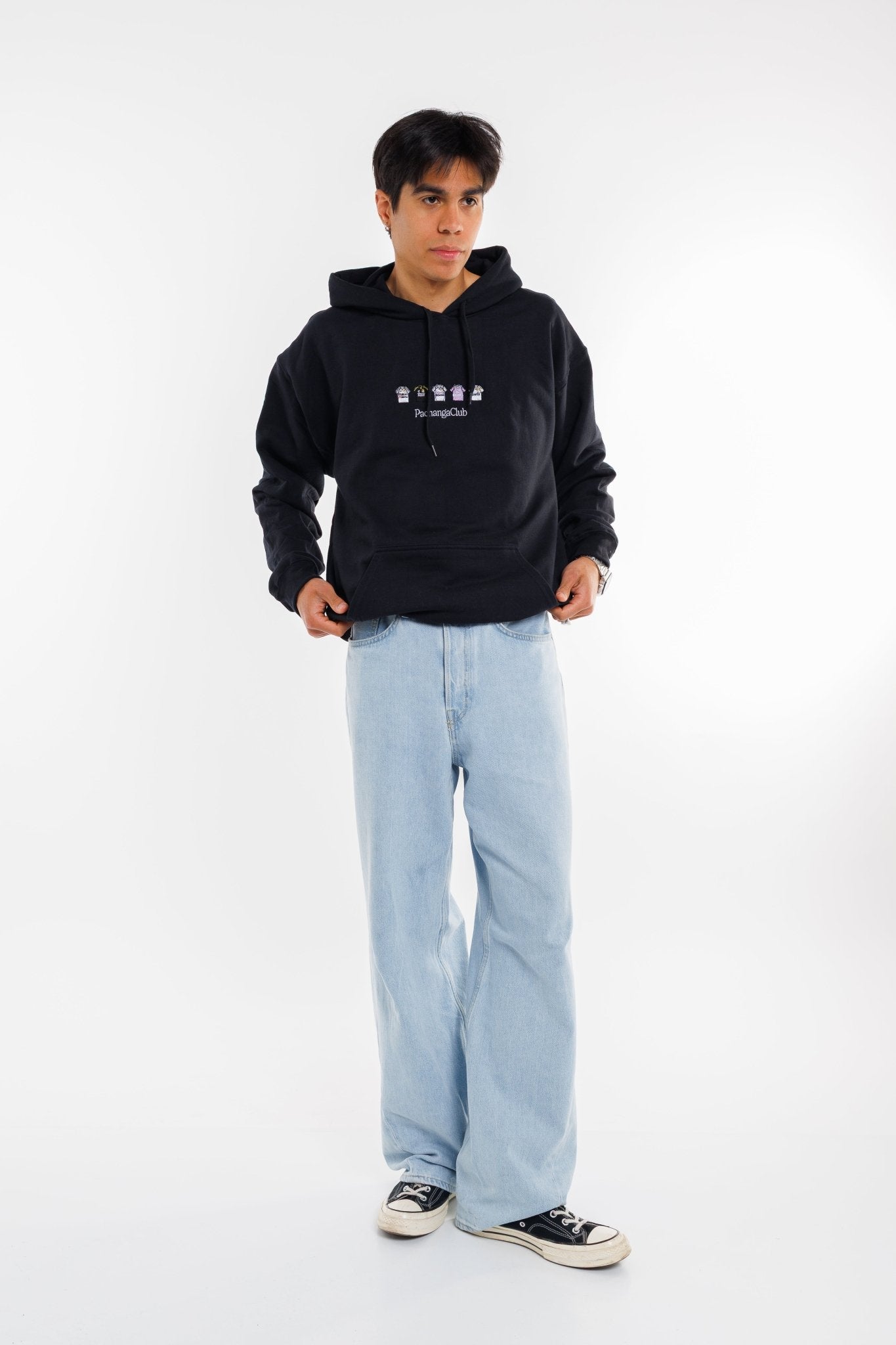 Sudadera Equipaciones Históricas Merengues - Negro - Pachanga Club