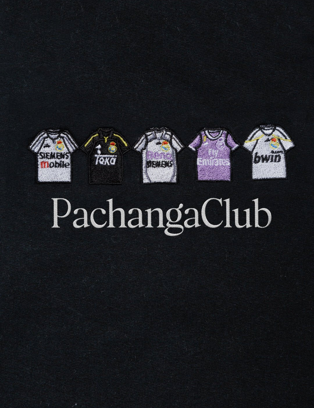 Sudadera Equipaciones Históricas Merengues - Negro - Pachanga Club