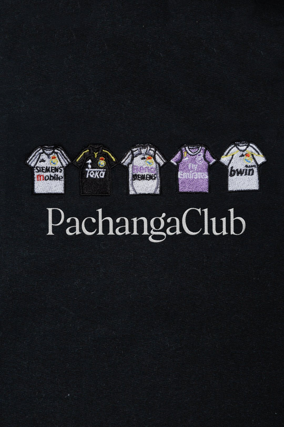 Sudadera Equipaciones Históricas Merengues - Negro - Pachanga Club