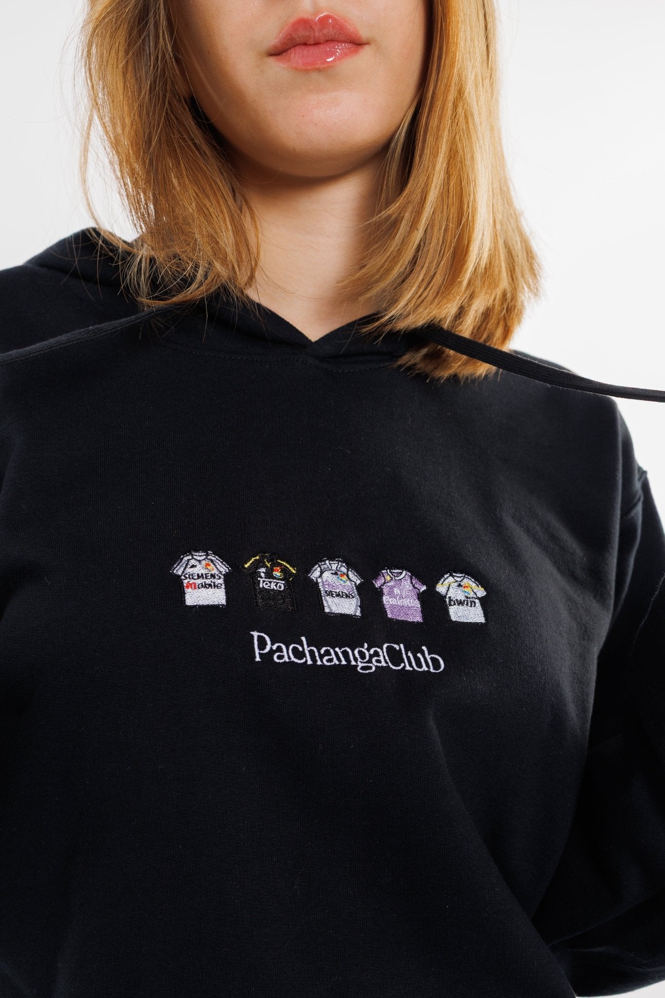 Sudadera Equipaciones Históricas Merengues - Negro - Pachanga Club