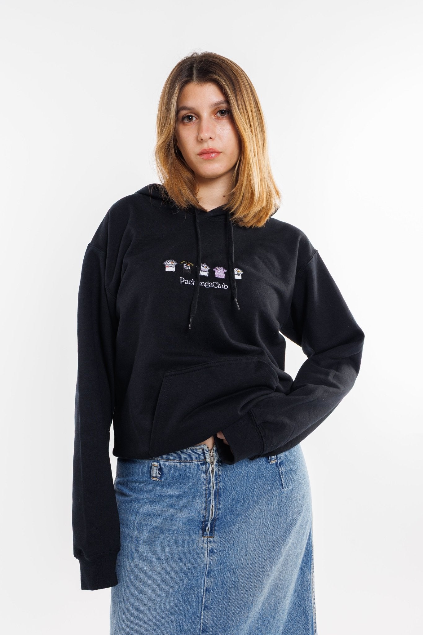 Sudadera Equipaciones Históricas Merengues - Negro - Pachanga Club