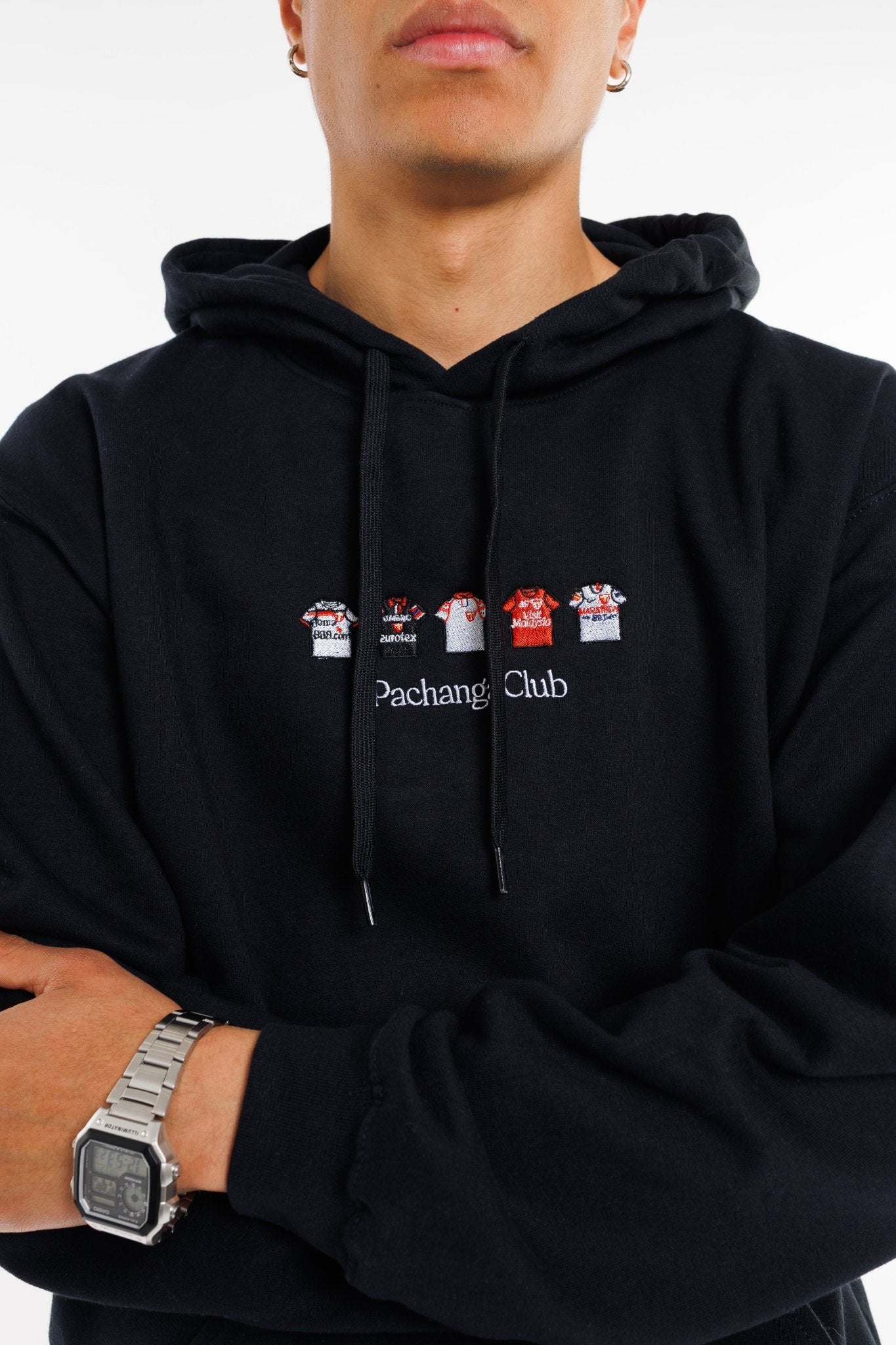 Sudadera Equipaciones Históricas Sevillistas - Negro - Pachanga Club