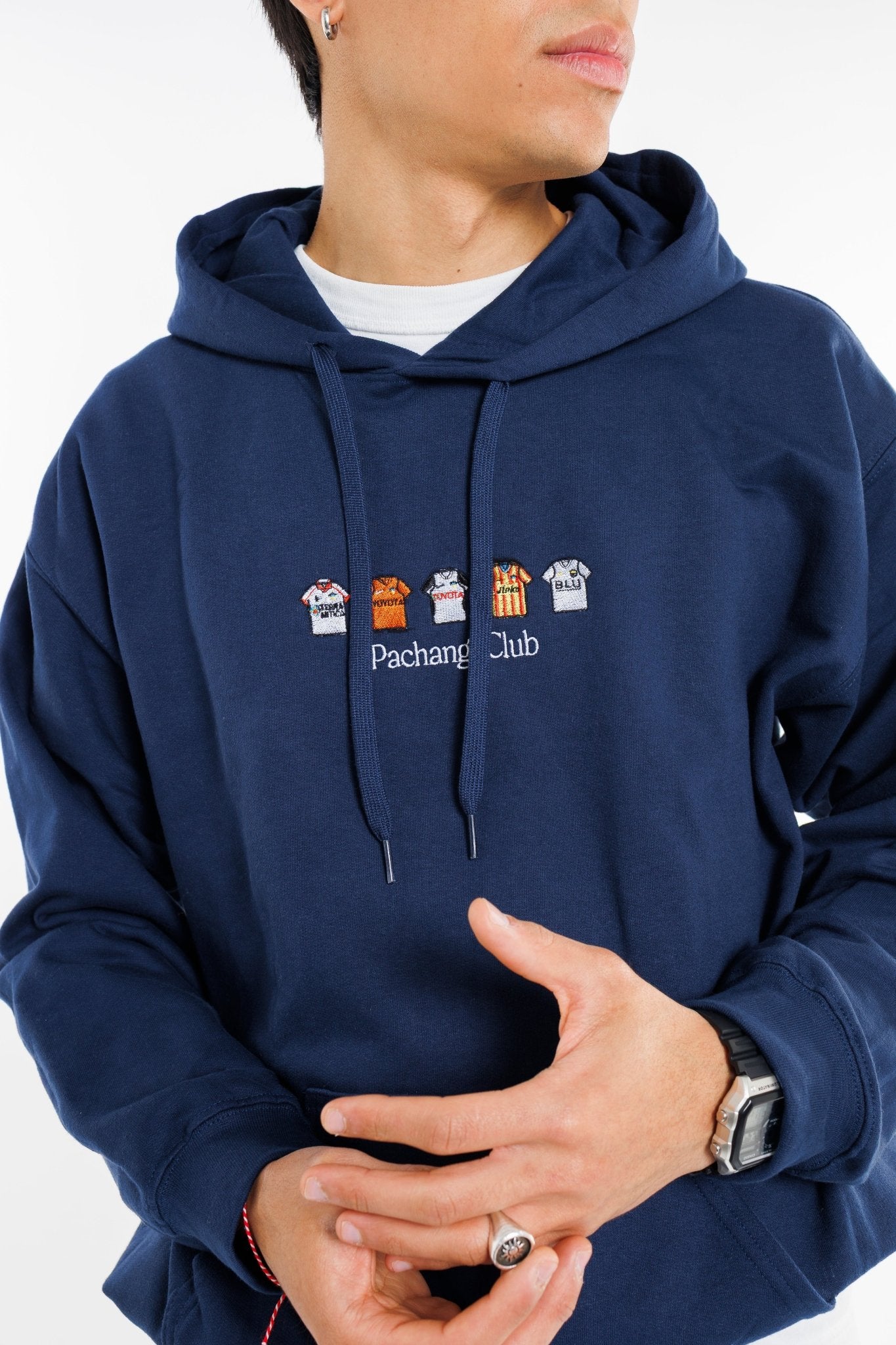 Sudadera Equipaciones Históricas Valencianistas - Azul Marino - Pachanga Club